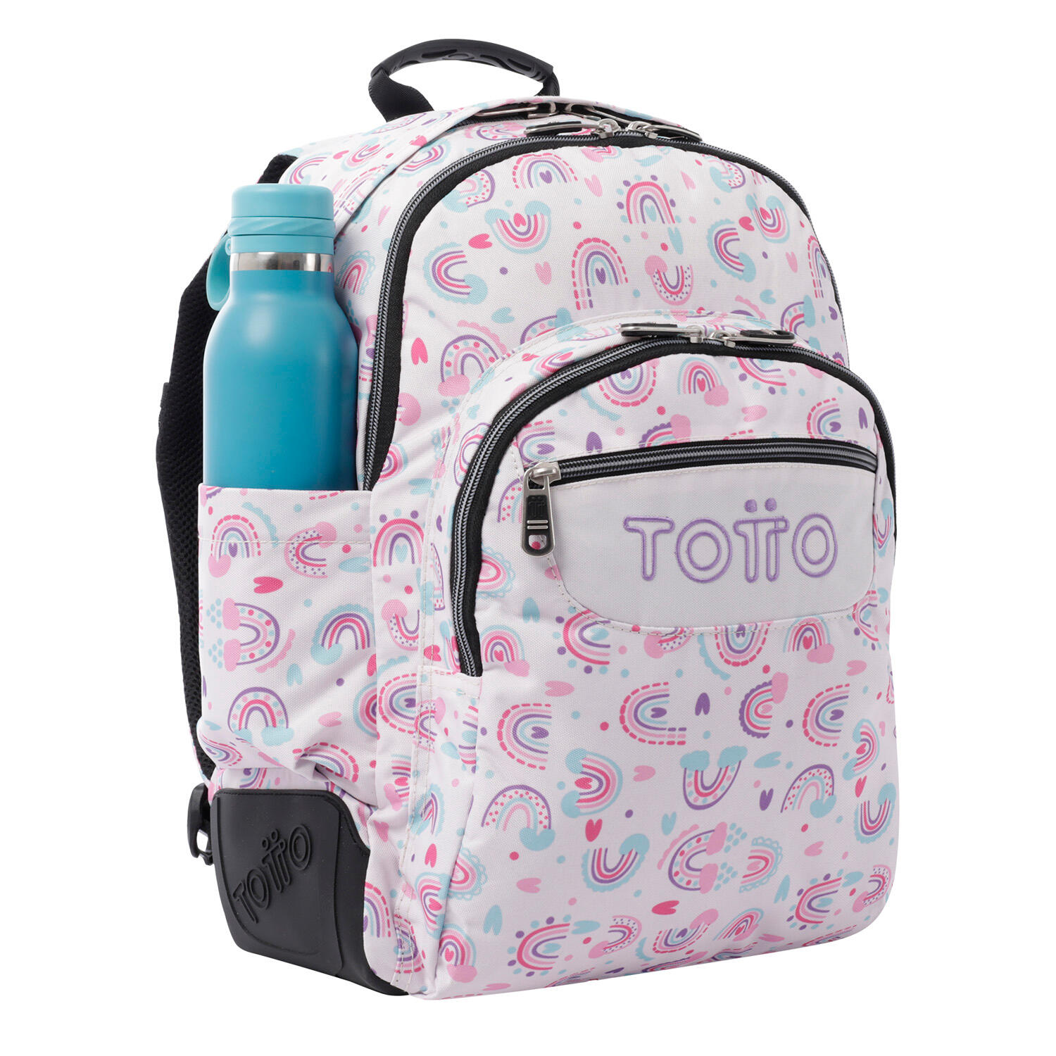 Totto Mochila escolar Crayoles Aircoiris rosa Poliéster 33 x44 x13.5 cm 4/5