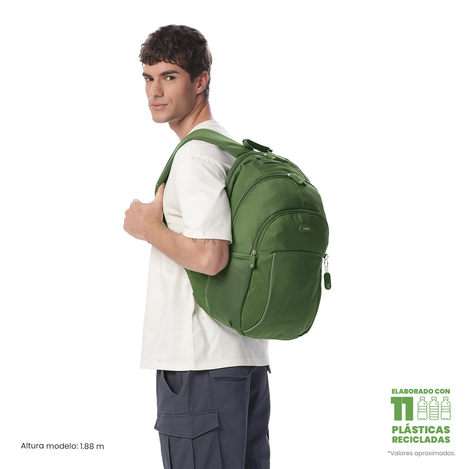 Totto Mochila urbana Cambri 2.0 Garden Green/Tarragon Poliéster reciclado 30.5 2/5