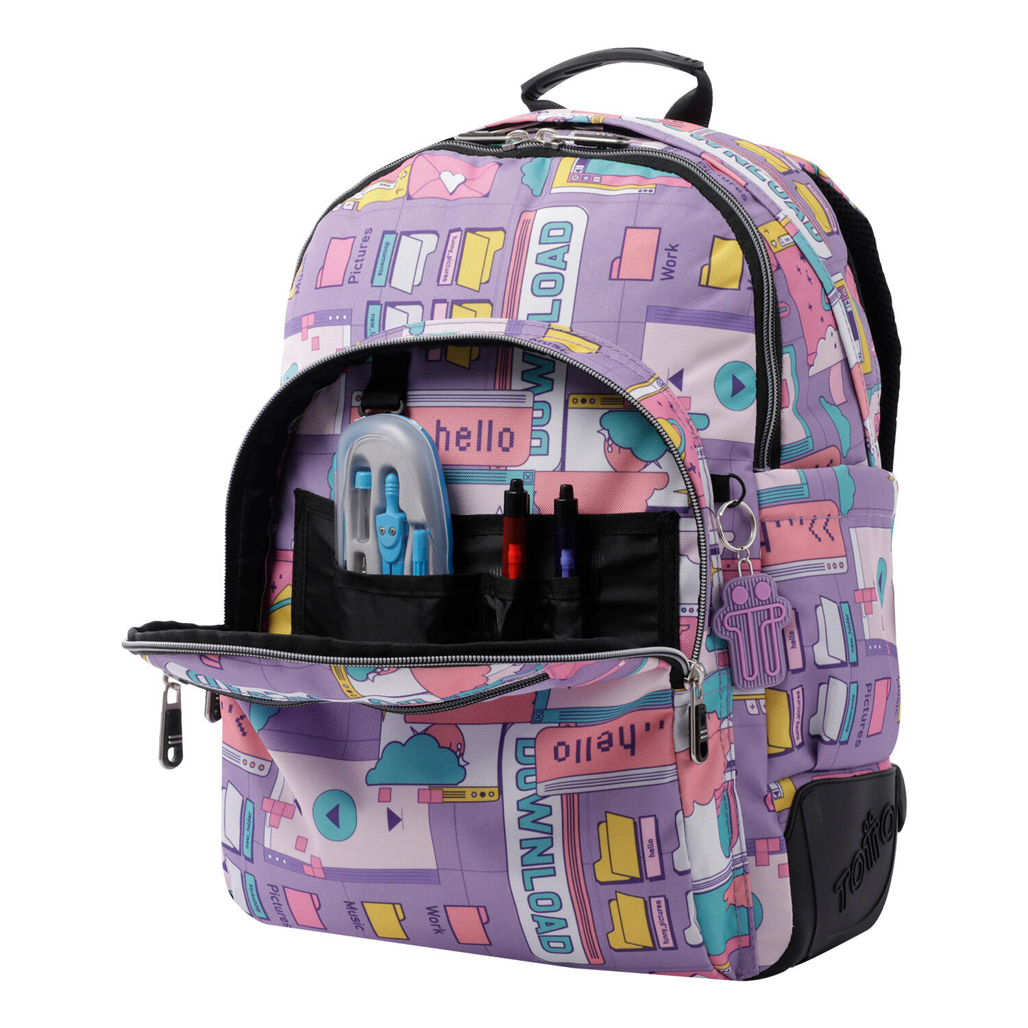 Totto Mochila escolar Crayoles Ciber Poliéster 33 x44 x13.5 cm 5/5