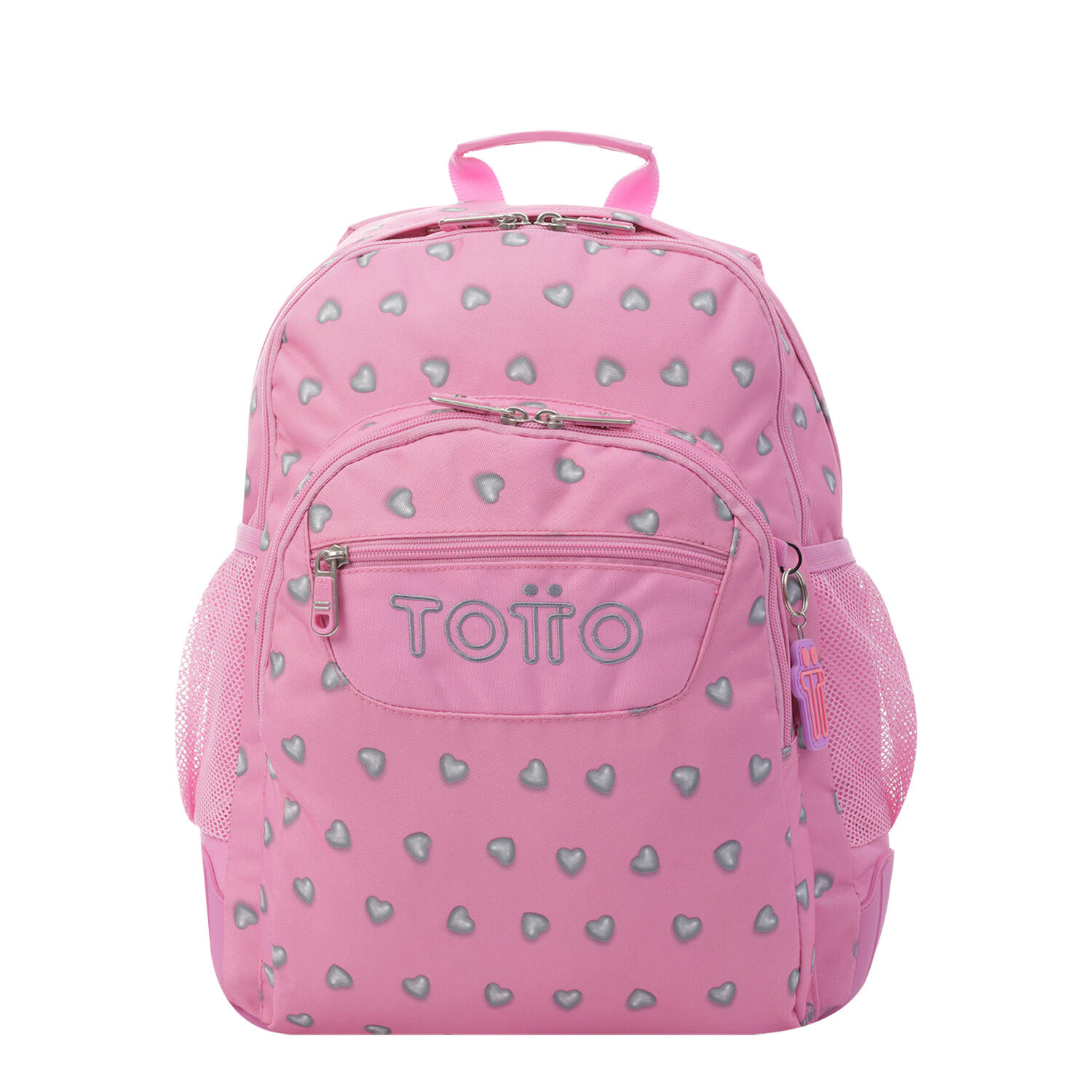 Totto Mochila escolar Crayoles Corazones rosas Poliéster 33 x 44 x 13.5 cm 1/5