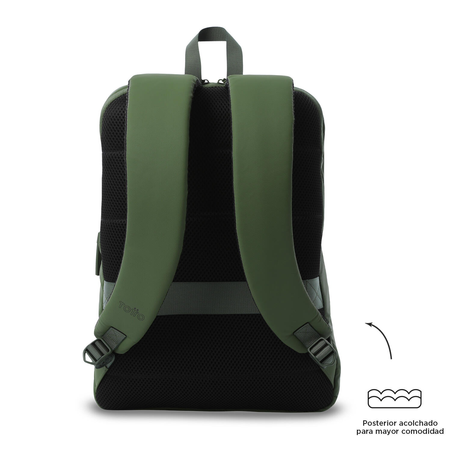 Totto Mochila ejecutiva Vania Verde Poliéster 30.5 x46.5 x 14.5 cm 4/5