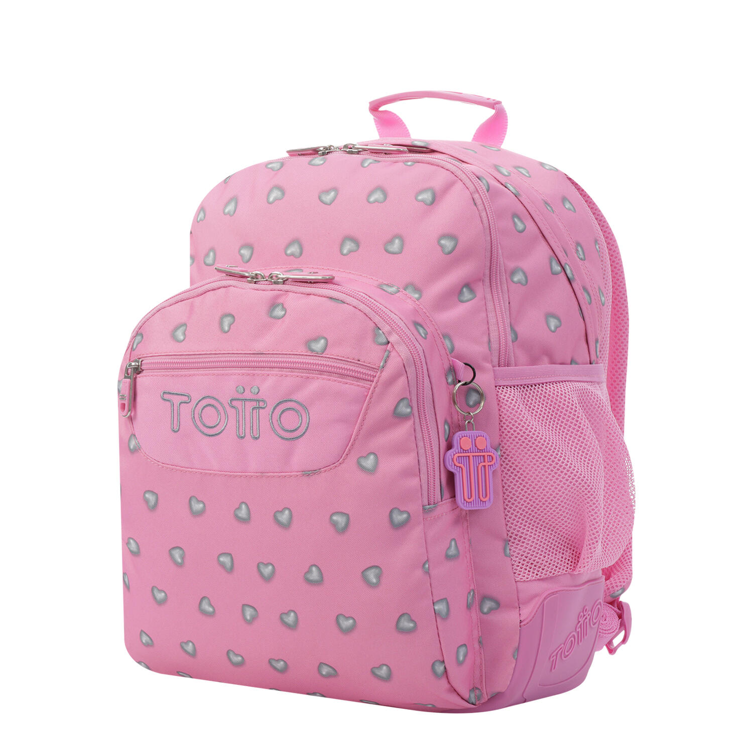 Totto Mochila escolar Crayoles Corazones rosas Poliéster 33 x 44 x 13.5 cm 2/5