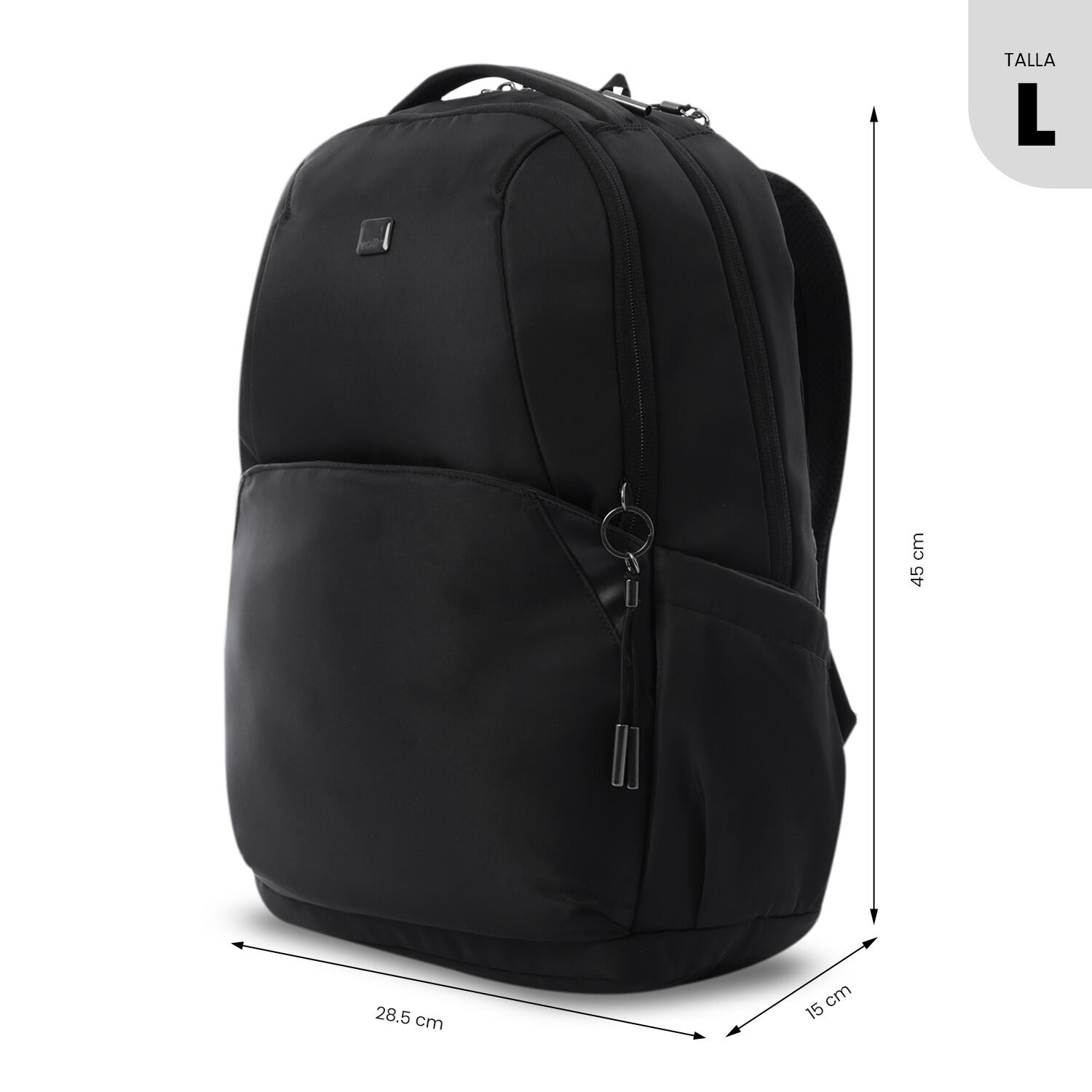 Totto Mochila ejecutiva Roxanne Negro Poliéster 28.5 x45 x 15 cm 3/5