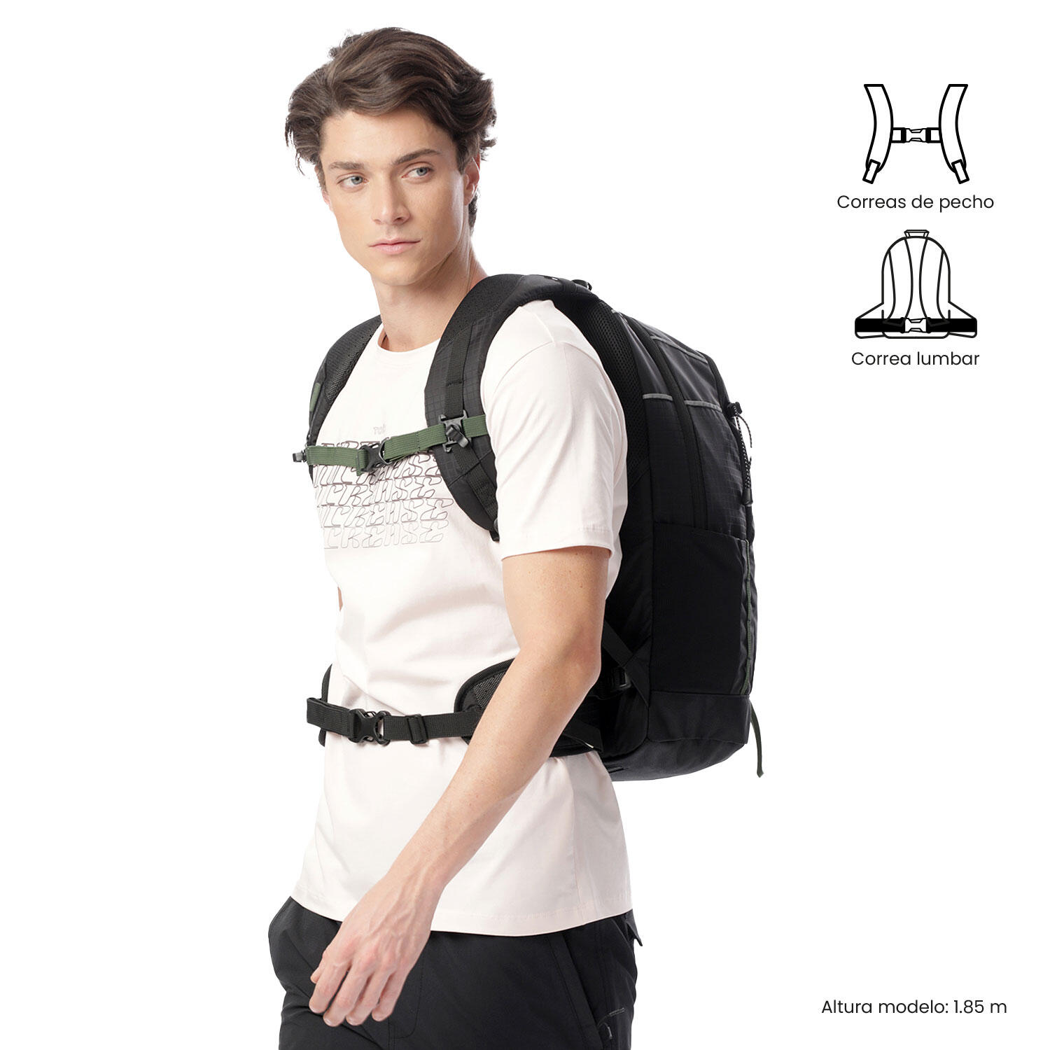Totto Mochila viaje Summit 33 Negro Poliamida 35 x53 x 19 cm 3/5