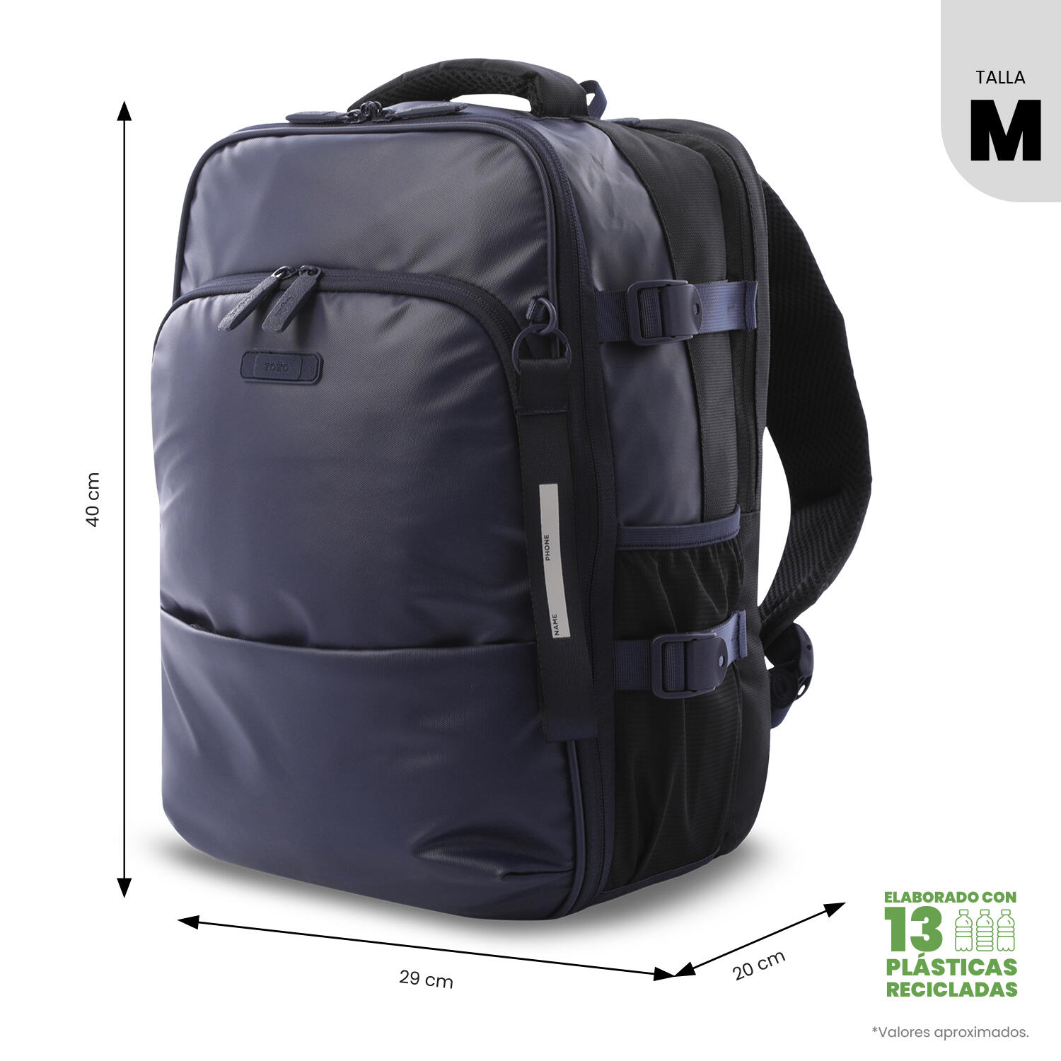 Totto Mochila viaje Trip Noche Poliéster 29 x 40 x 20 cm 3/5