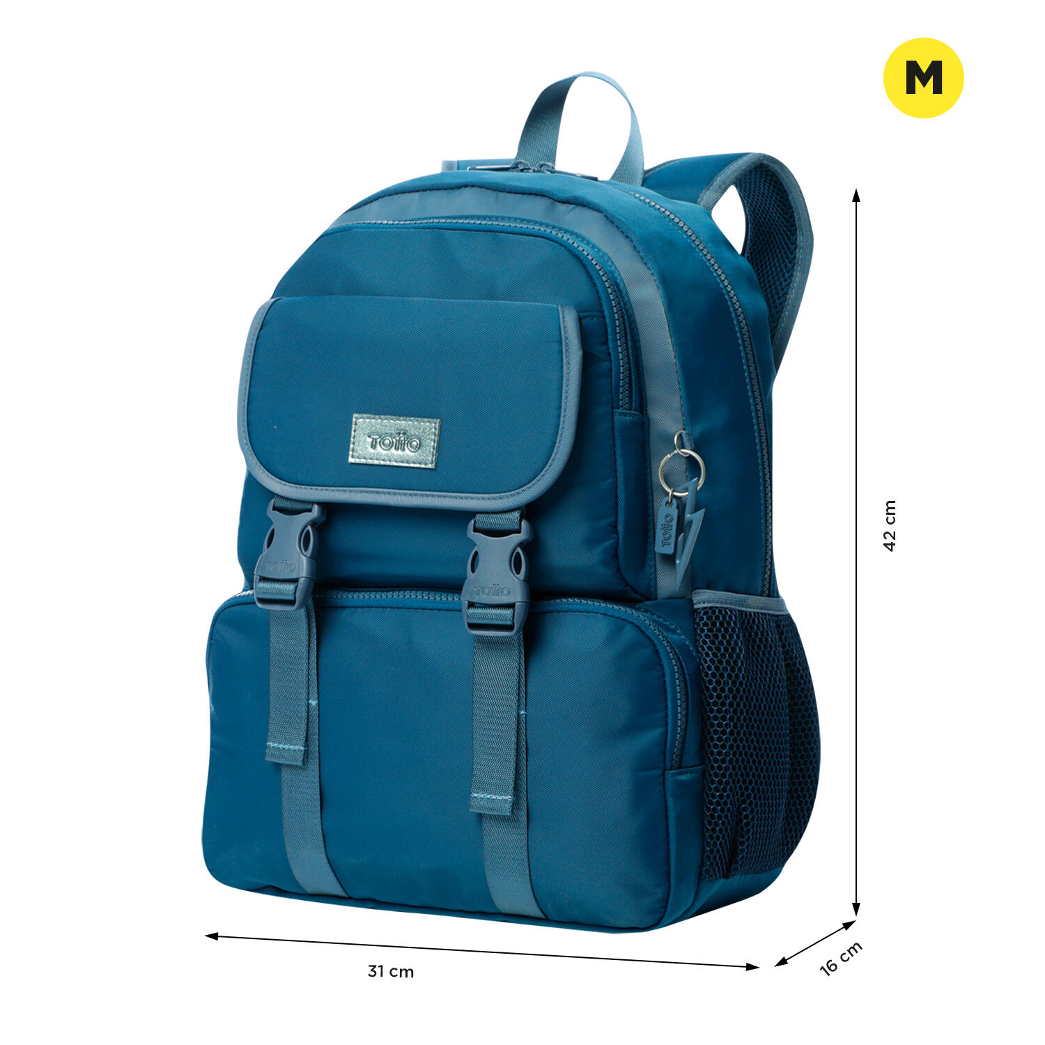 Totto Mochila Infantil Cluw Azul Poliéster 31 x42 x16 cm 2/5