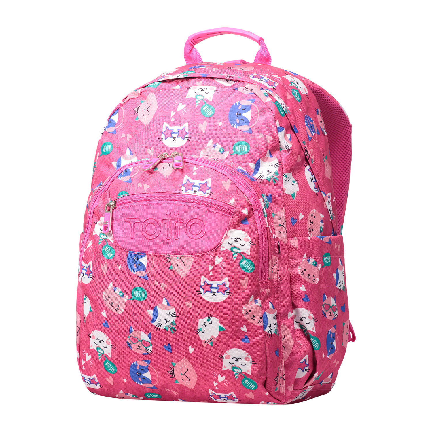 Totto Mochila escolar Acuareles Fiesta Gatitos Poliéster 33 x 44 x 14 cm 2/5