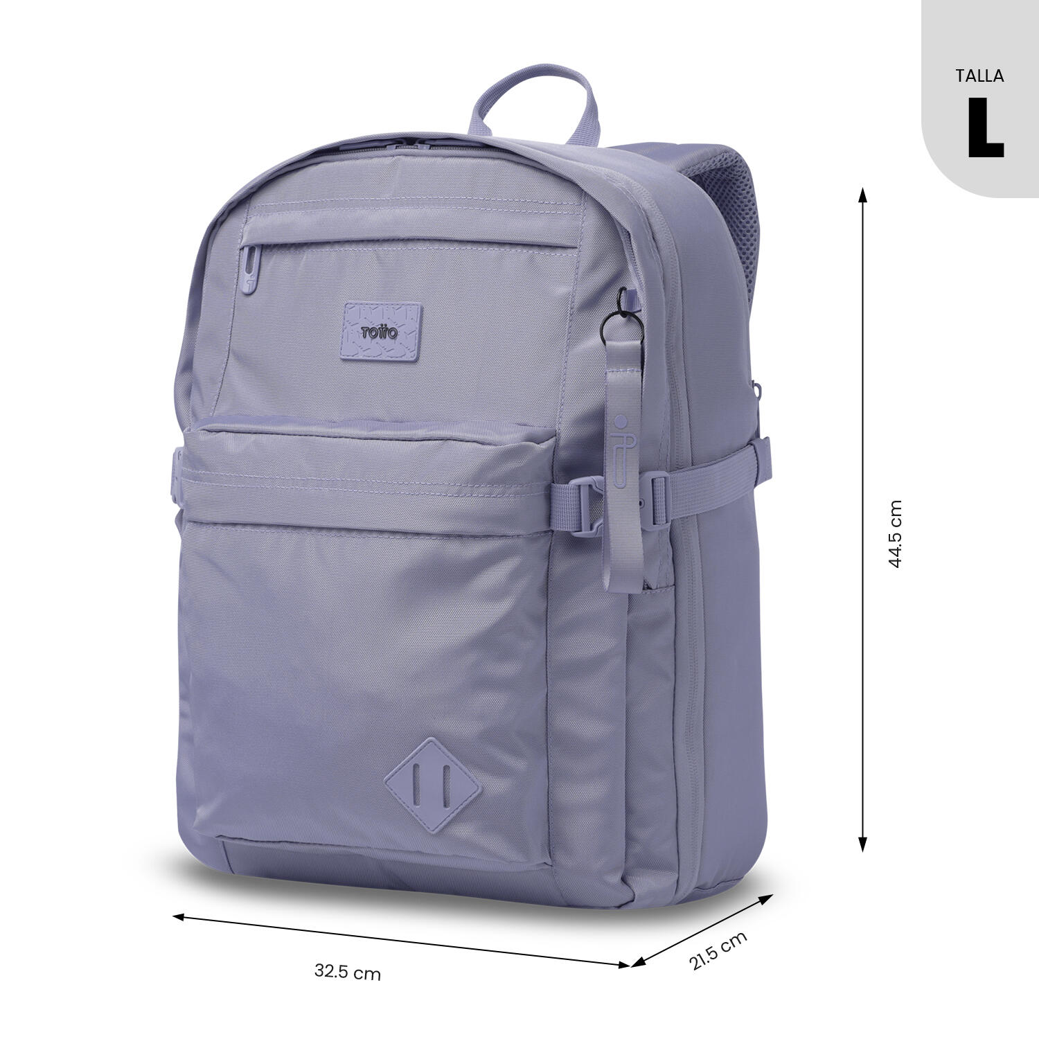 Totto Mochila viaje Easy Morado Poliéster 32.5 x44.5 x 21.5 cm 3/5