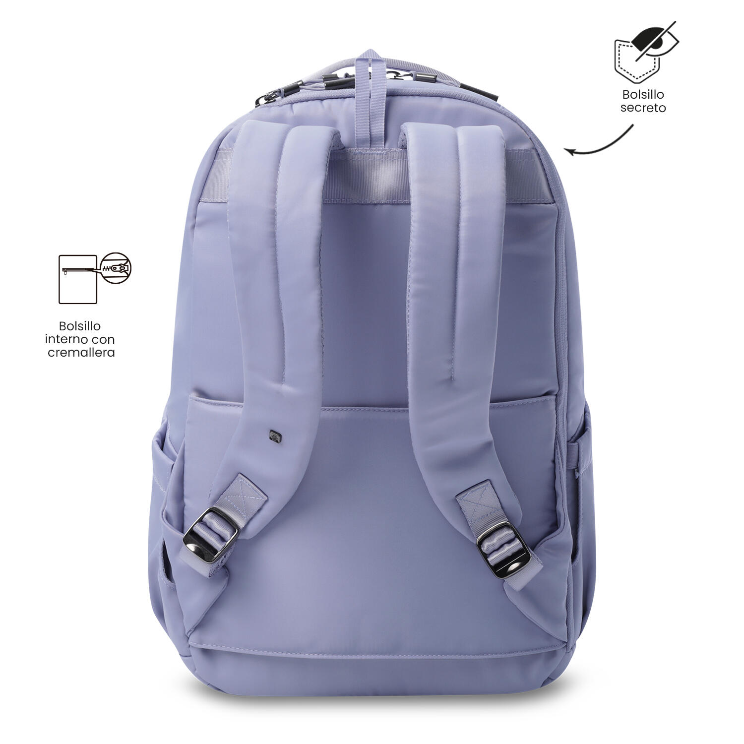 Totto Mochila ejecutiva Roxanne Morado Poliéster 28.5 x45 x 15 cm 4/5