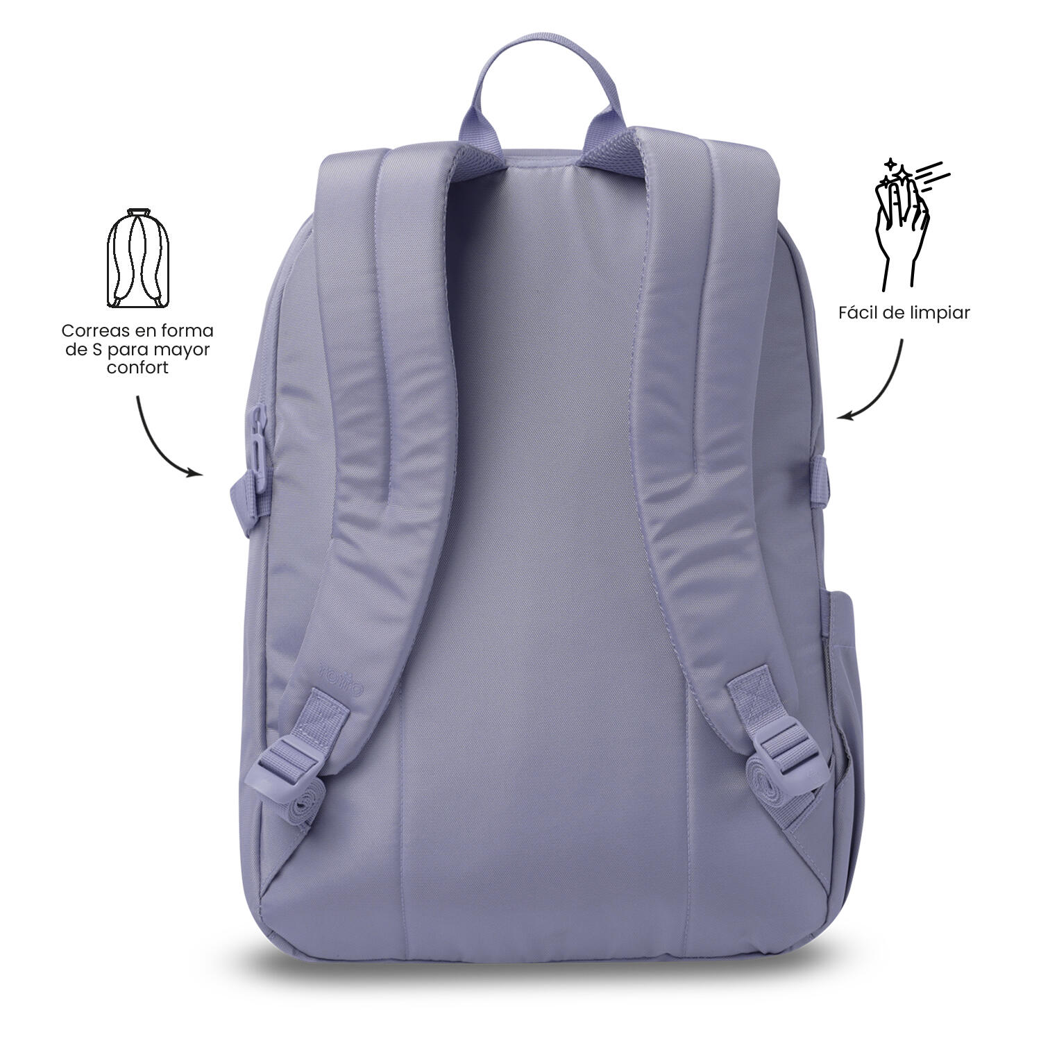 Totto Mochila viaje Easy Morado Poliéster 32.5 x44.5 x 21.5 cm 5/5