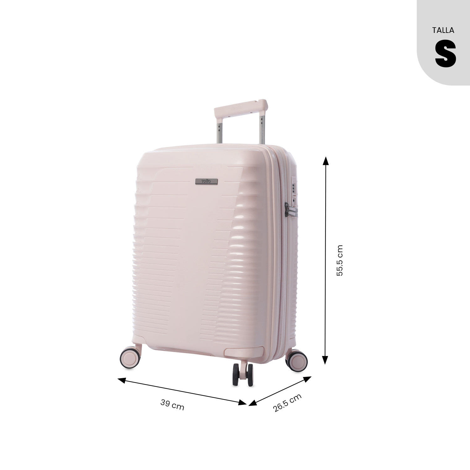Totto Maleta de cabina Traveler Rosa Polipropileno 39 x55.5 x 26.5 cm 3/5