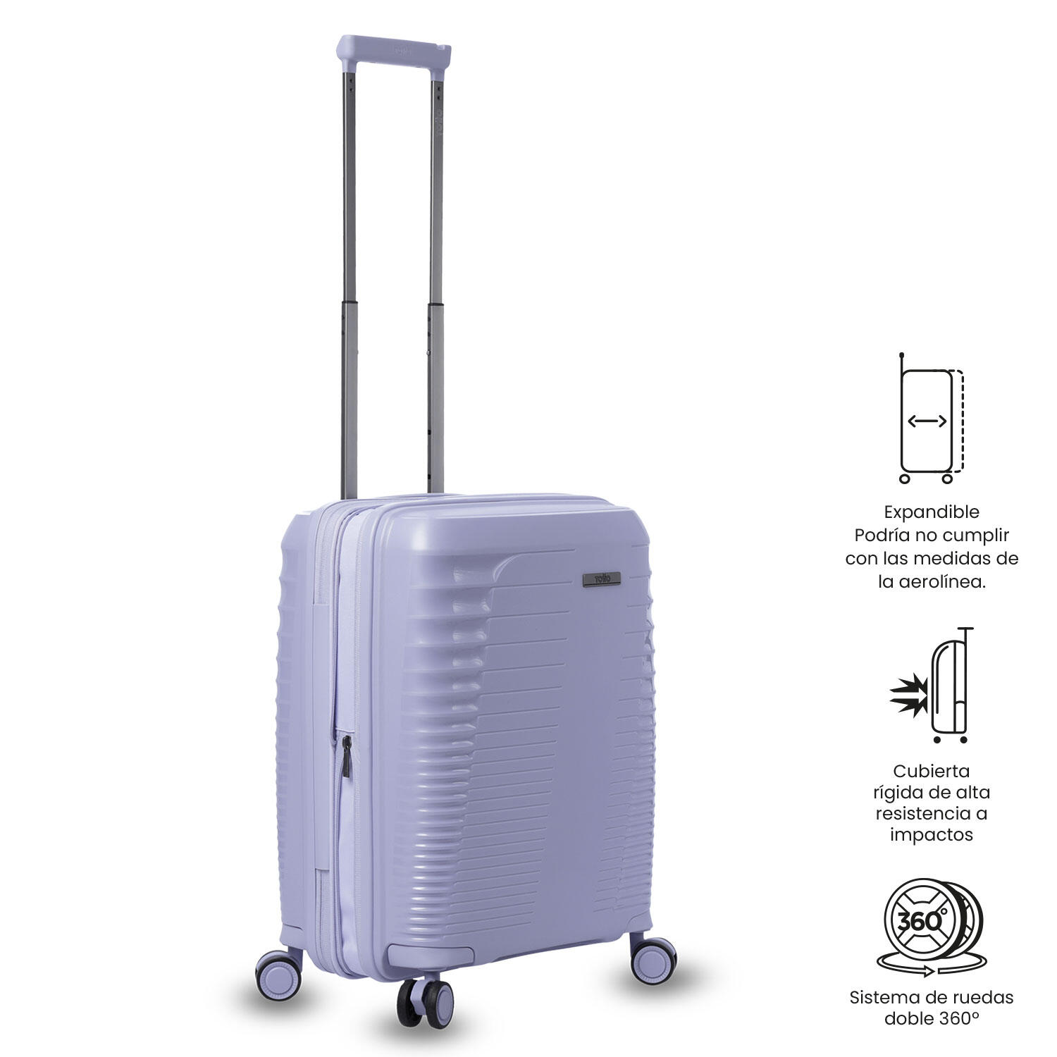 Totto Maleta de cabina Traveler Morado Polipropileno 39 x55.5 x 26.5 cm 5/5