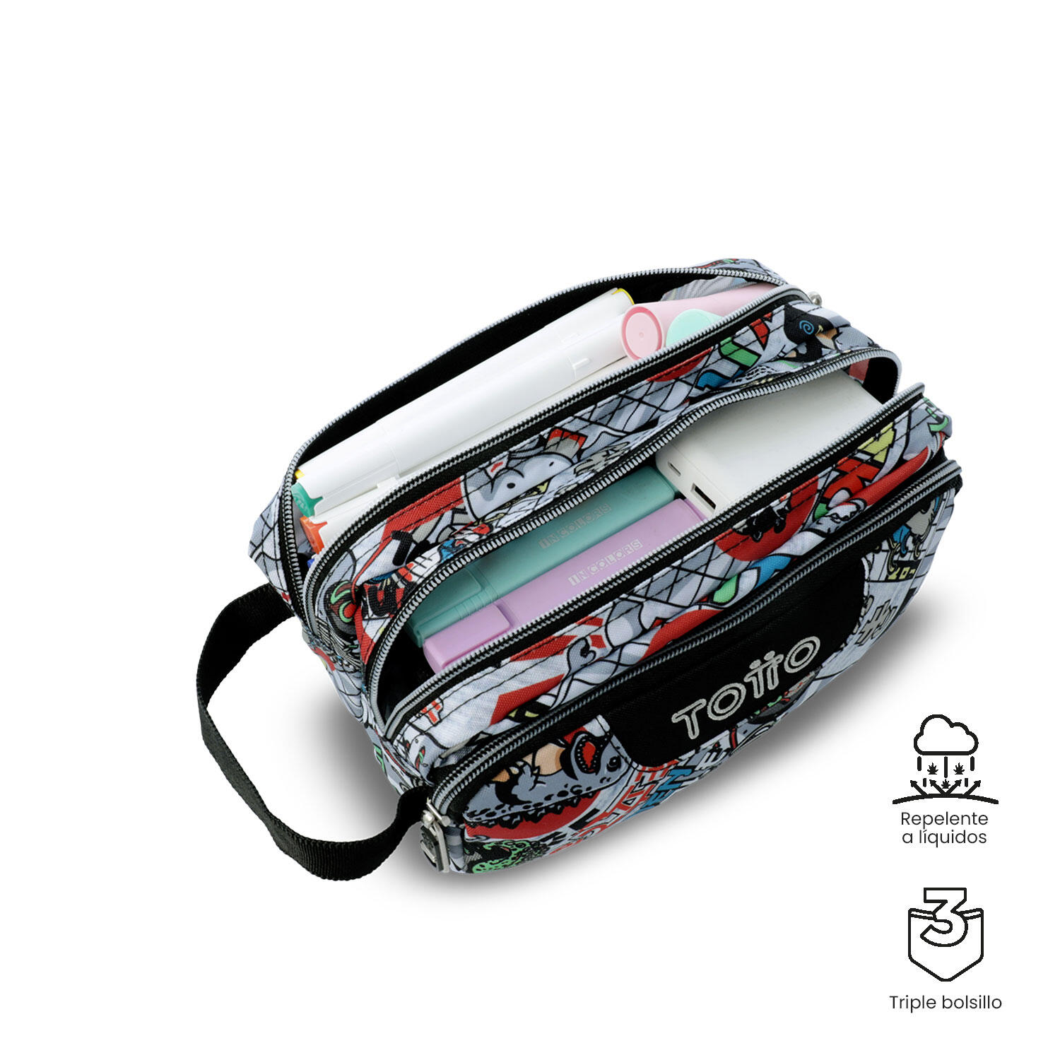 Totto Estuche escolar Agapec Ramen Poliéster reciclado 23 x11.5 x 10.5 cm 3/4
