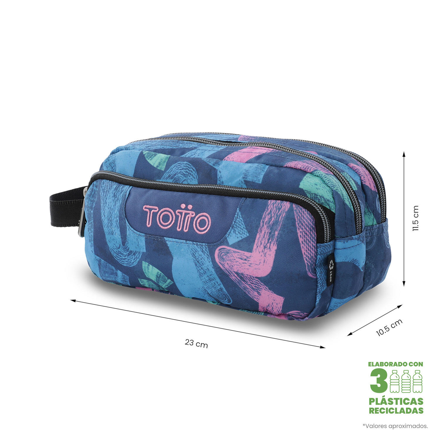 Totto Estuche escolar Agapec Graffiti pastel Poliéster reciclado 23 x11.5 x 10. 2/4