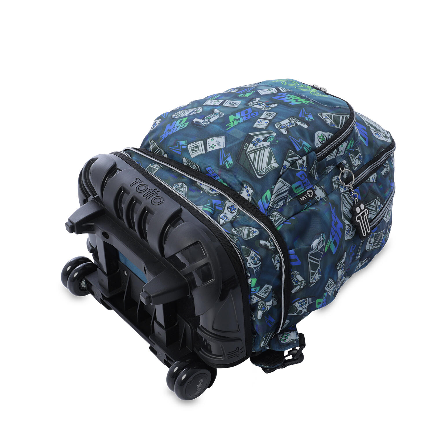 Totto Mochila escolar ruedas Tiza Desmontable Videojuegos Poliéster reciclado 3 4/5