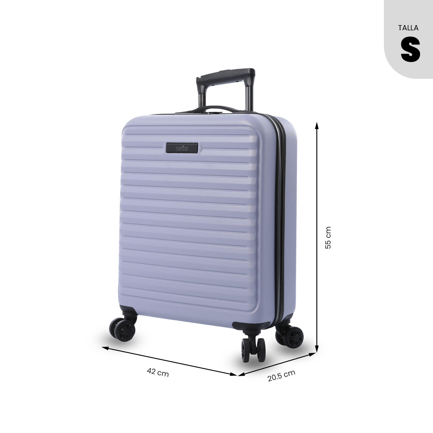 Totto Maleta de cabina Helios 2.0 Morado Policarbonato 42 x55 x 20.5 cm 3/5