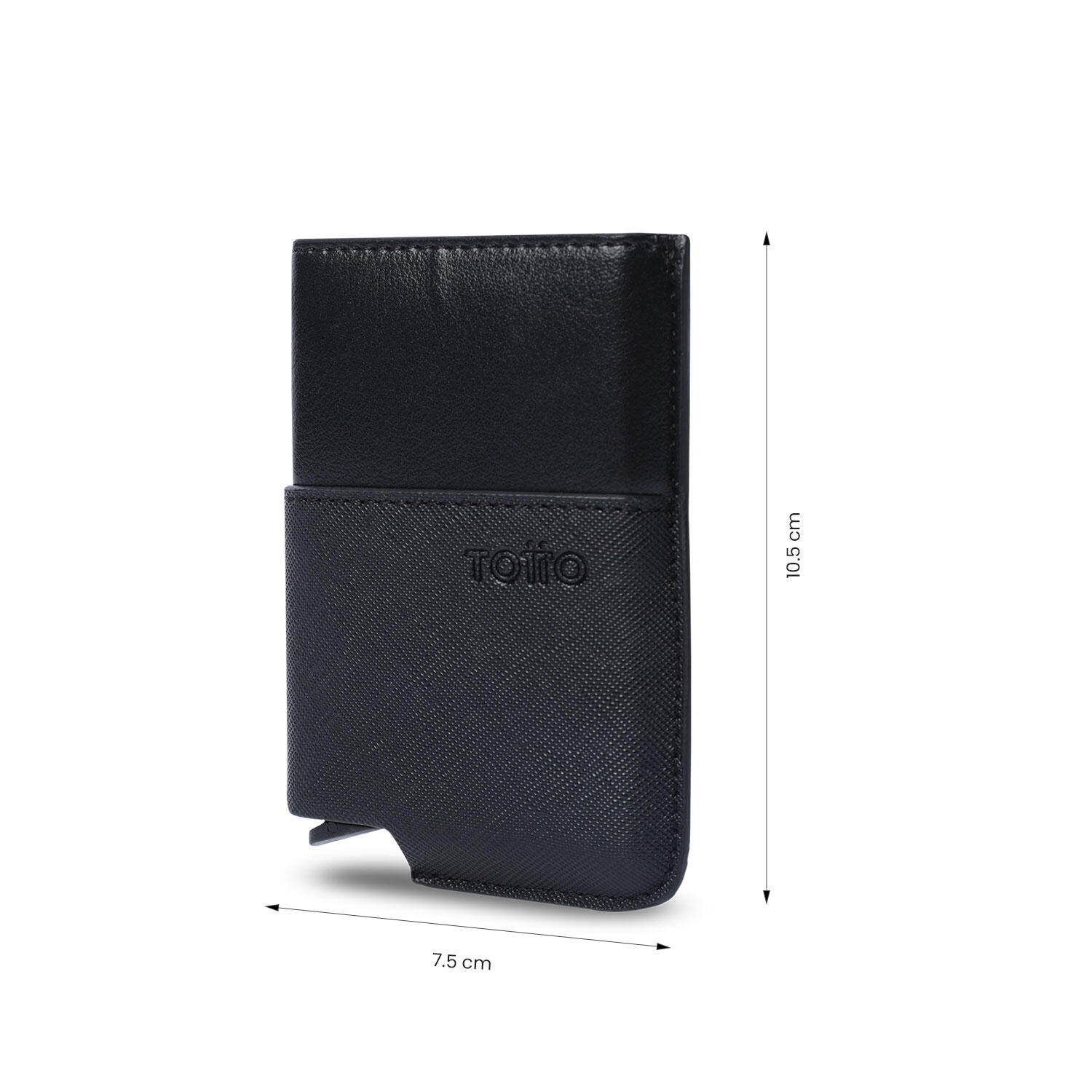 Totto Portadocumentos Saffiano Tar Negro Policloruro 7.5 x10.5 x 1.5 cm 2/5