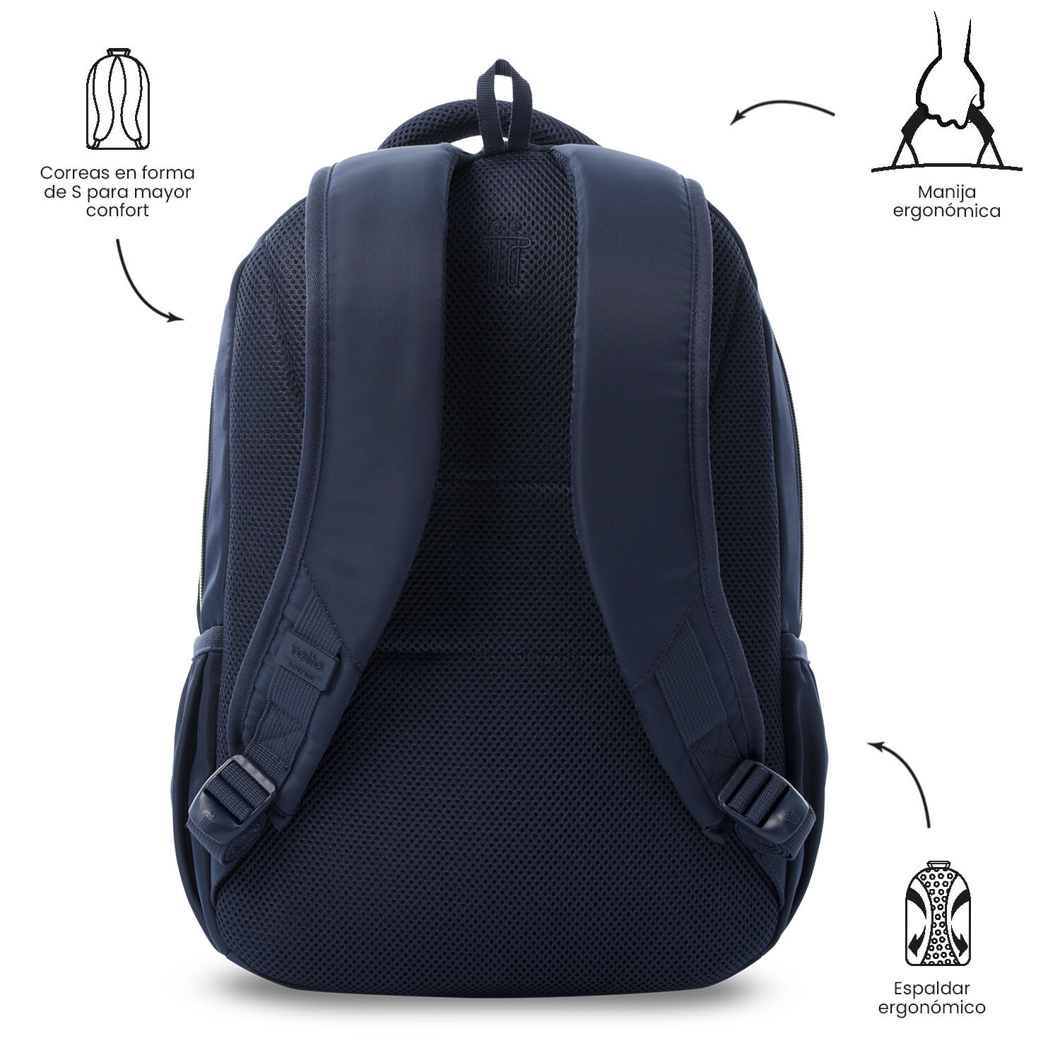 Totto Mochila urbana Tracer 4 Azul Poliéster reciclado 31.5 x44.5 x 17.5 cm 4/5