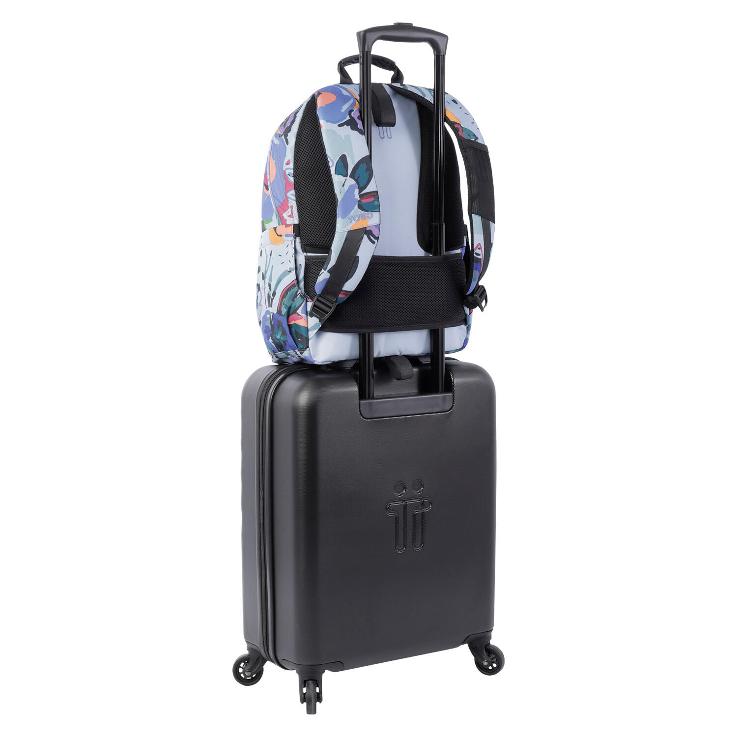 Totto Mochila escolar Acuareles adaptable a carro Lienso floral Poliéster 33 x4 5/5