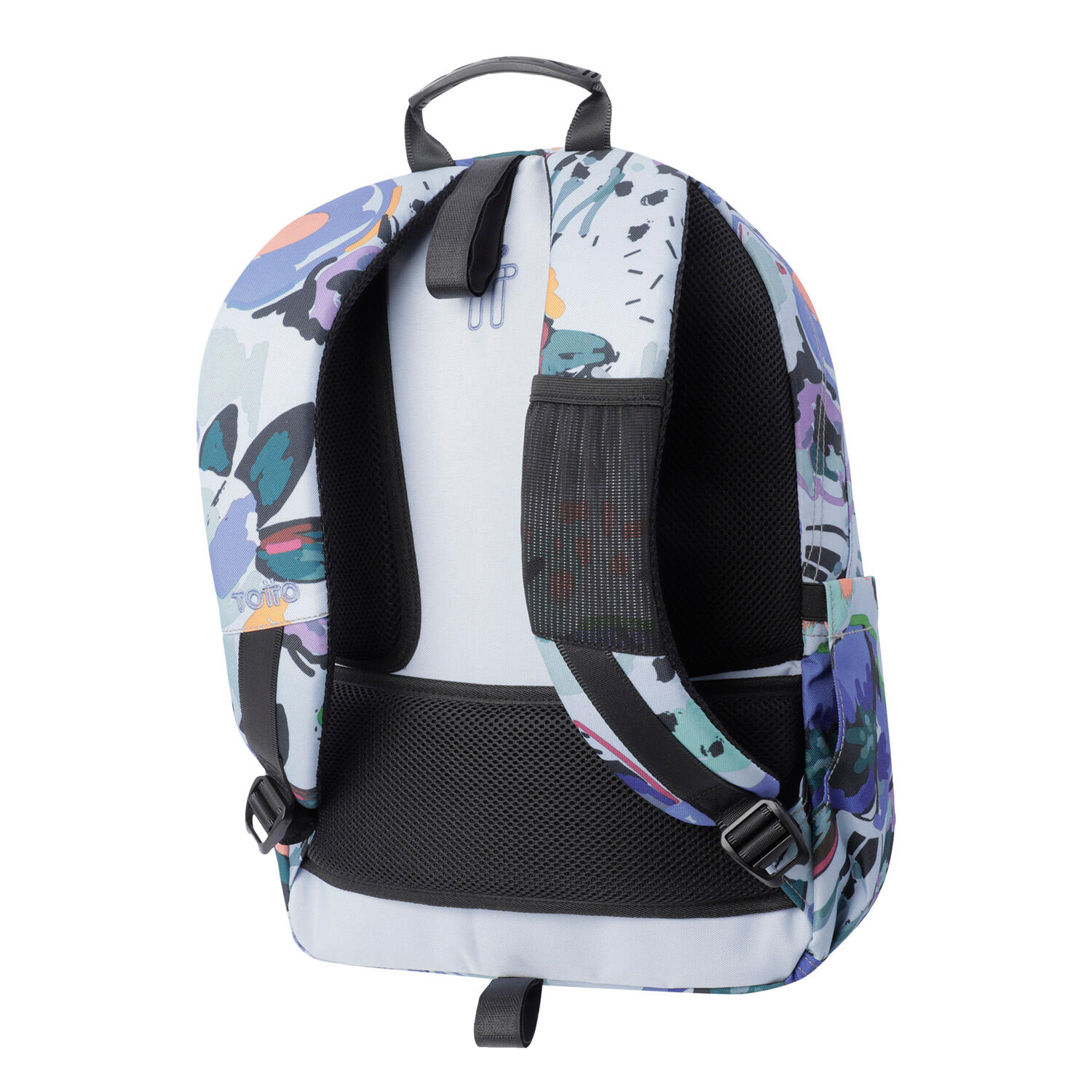 Totto Mochila escolar Acuareles adaptable a carro Lienso floral Poliéster 33 x4 4/5