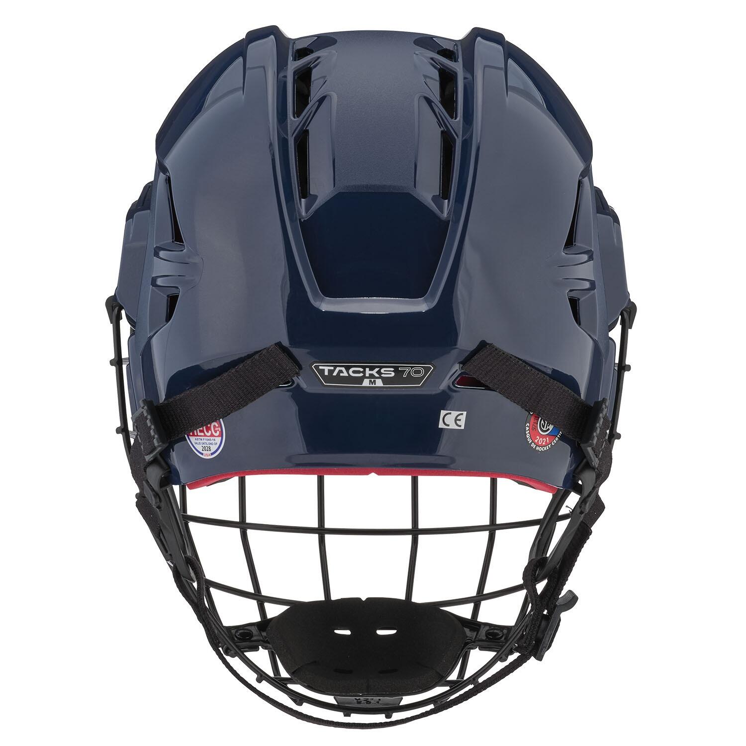 70 Combo – Eishockeyhelm – Erwachsene – Dunkelblau – Größe L (58,5–62 cm) 4/7