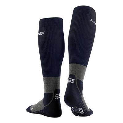 Cep hiking light merino tall compressie wandelsokken - diep blauw/zwart - heren