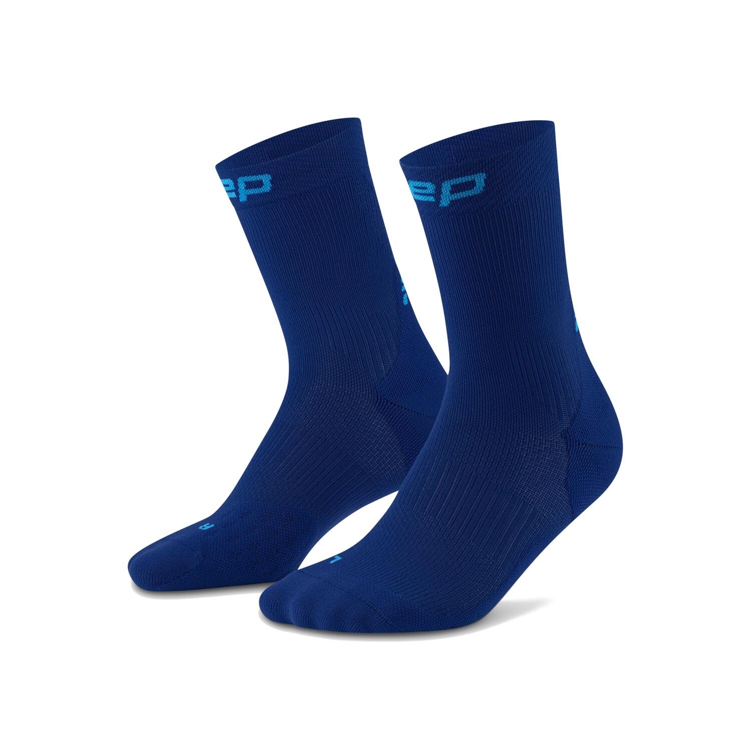 CEP Run Mid-Cut Compressie Sokken - Donkerblauw - Dames (40/43) 4/5