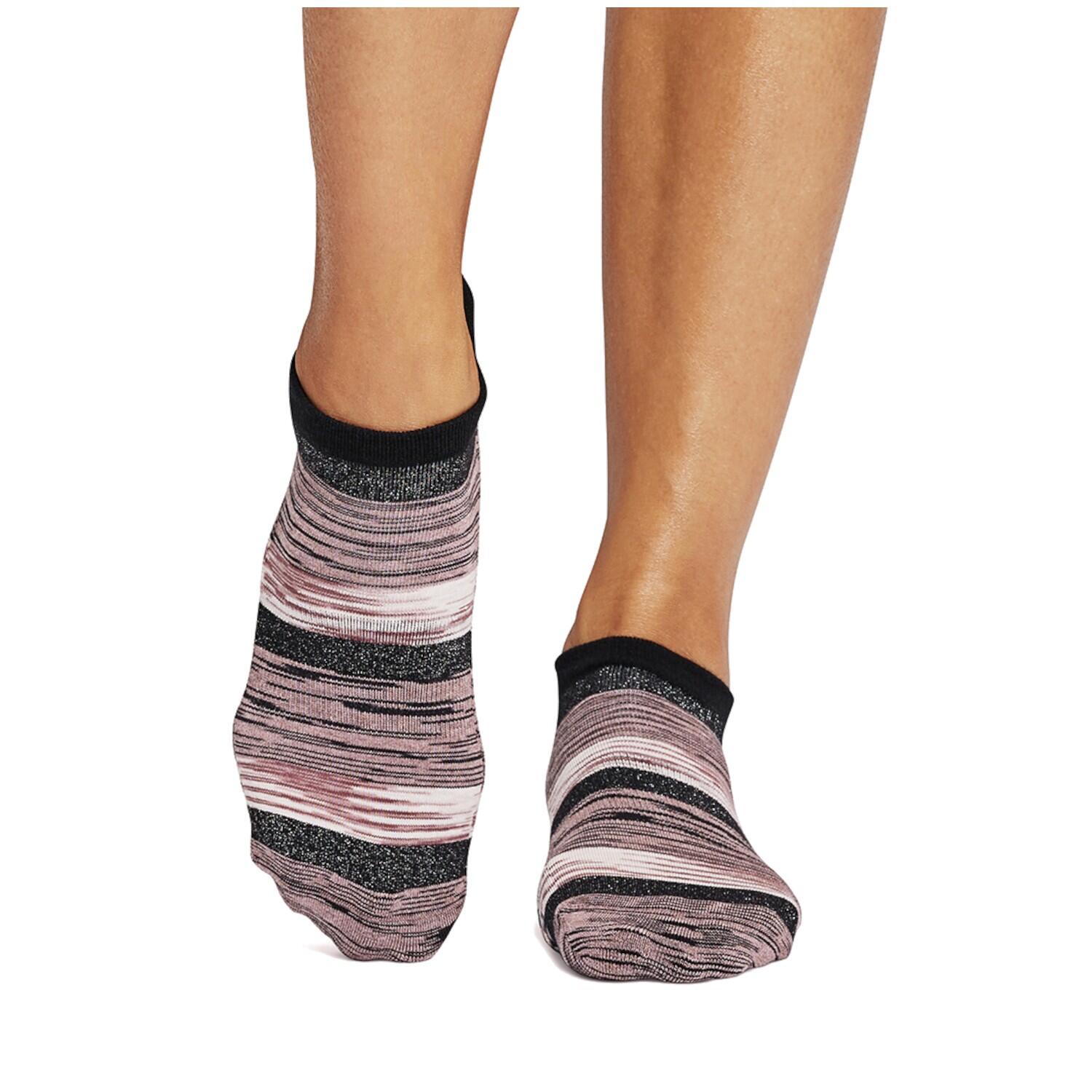Tavi Savvy Yoga No-Show Grip Socks - Zwart/Rose - 39/43 3/4