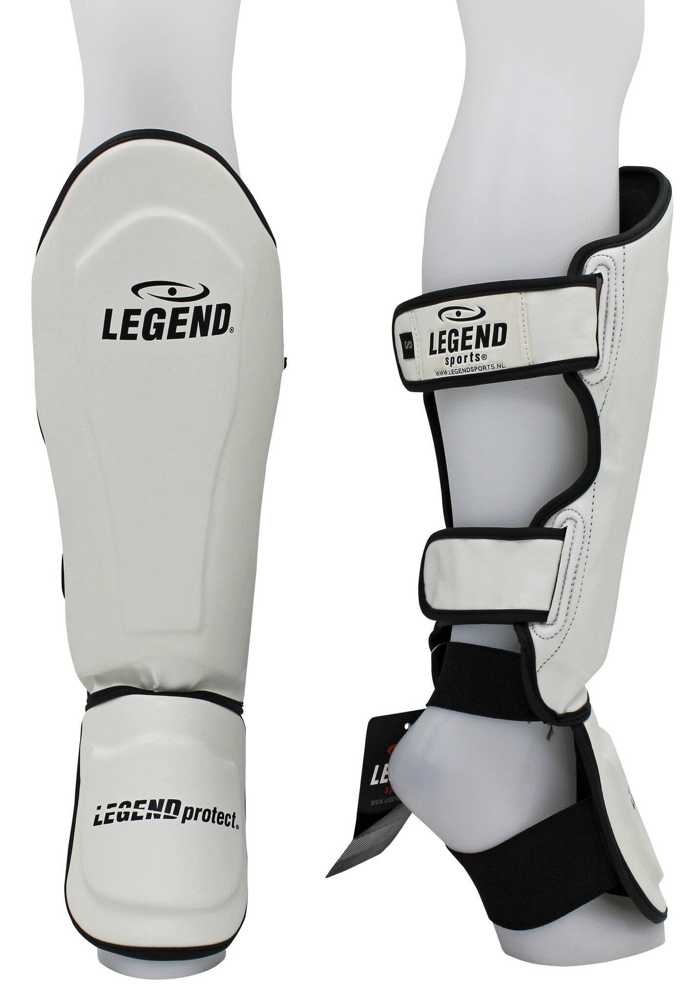 Kickboxing Protège-tibias Legend Best Hommes/Femmes Blanc PU 5/6