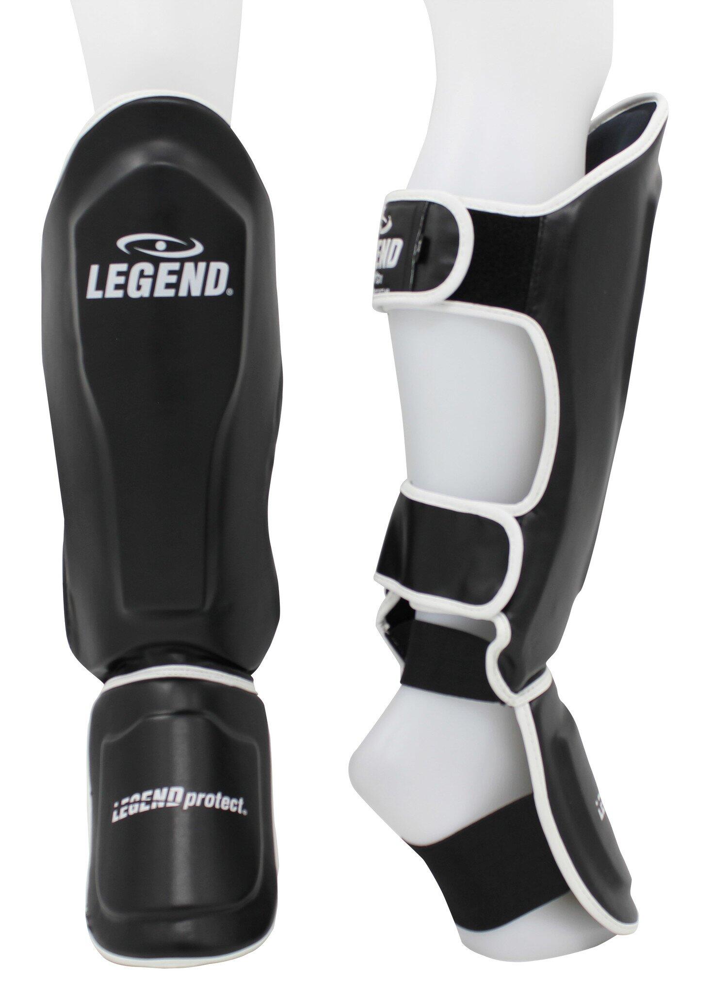 Kickboks Scheenbeschermers Legend Best Heren/Dames Zwart-Wit PU 4/5