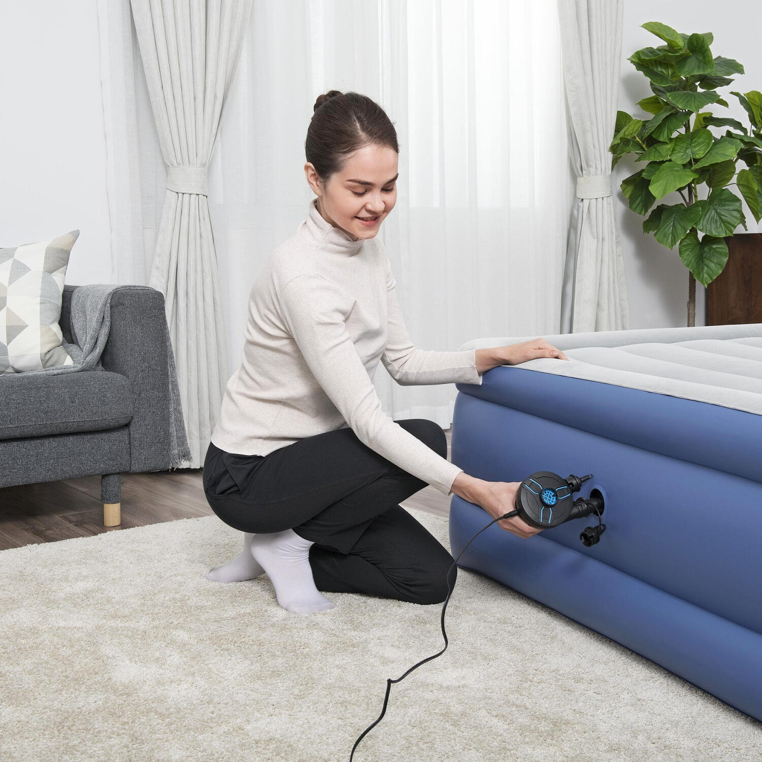 Bestway Pompe à air électrique prise 220 V et allume-cigare PowerTouch 4/6