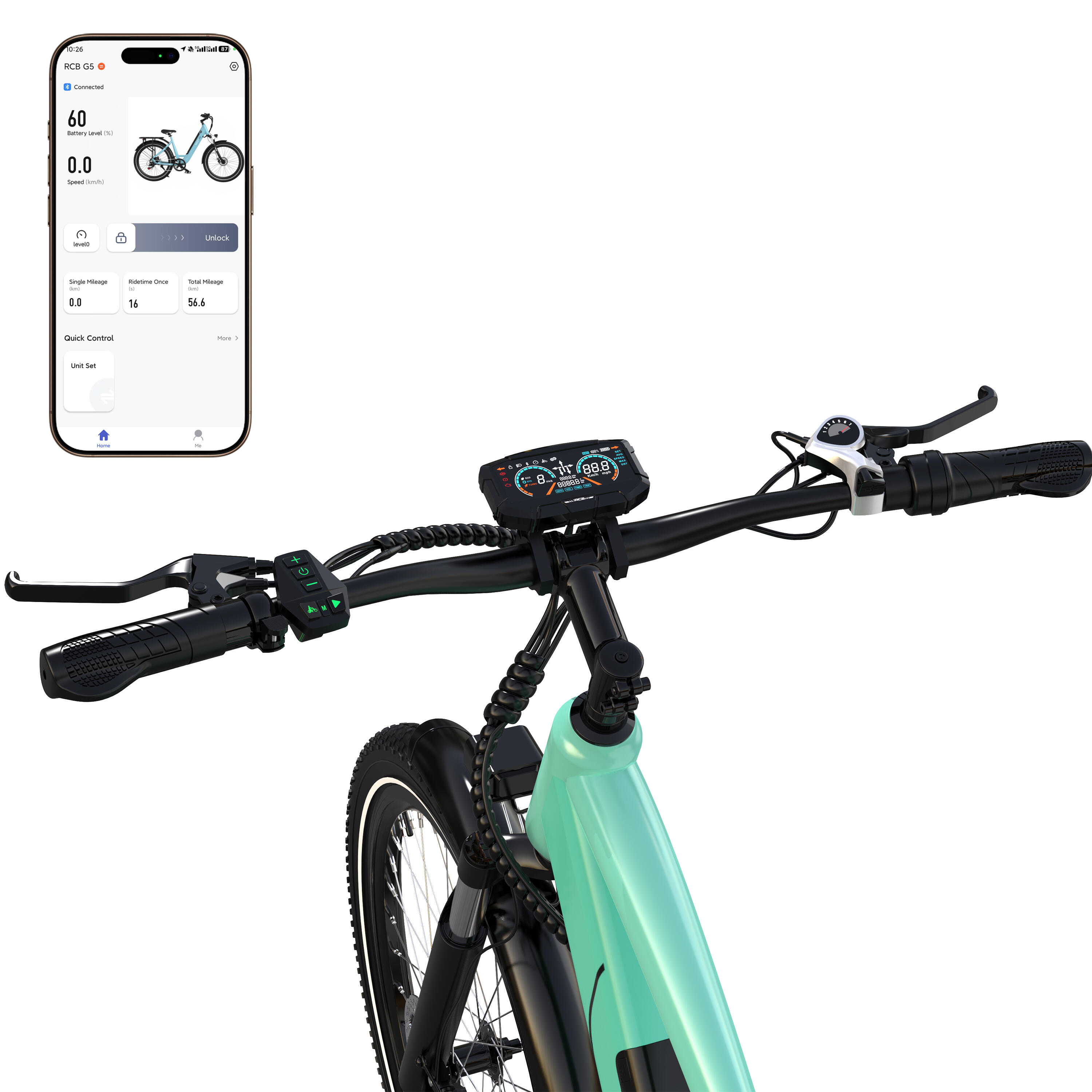 Elektrokolo 27.5", 13Ah baterie, dojezd 50 km, APP a NFC – RCB G5 7/7