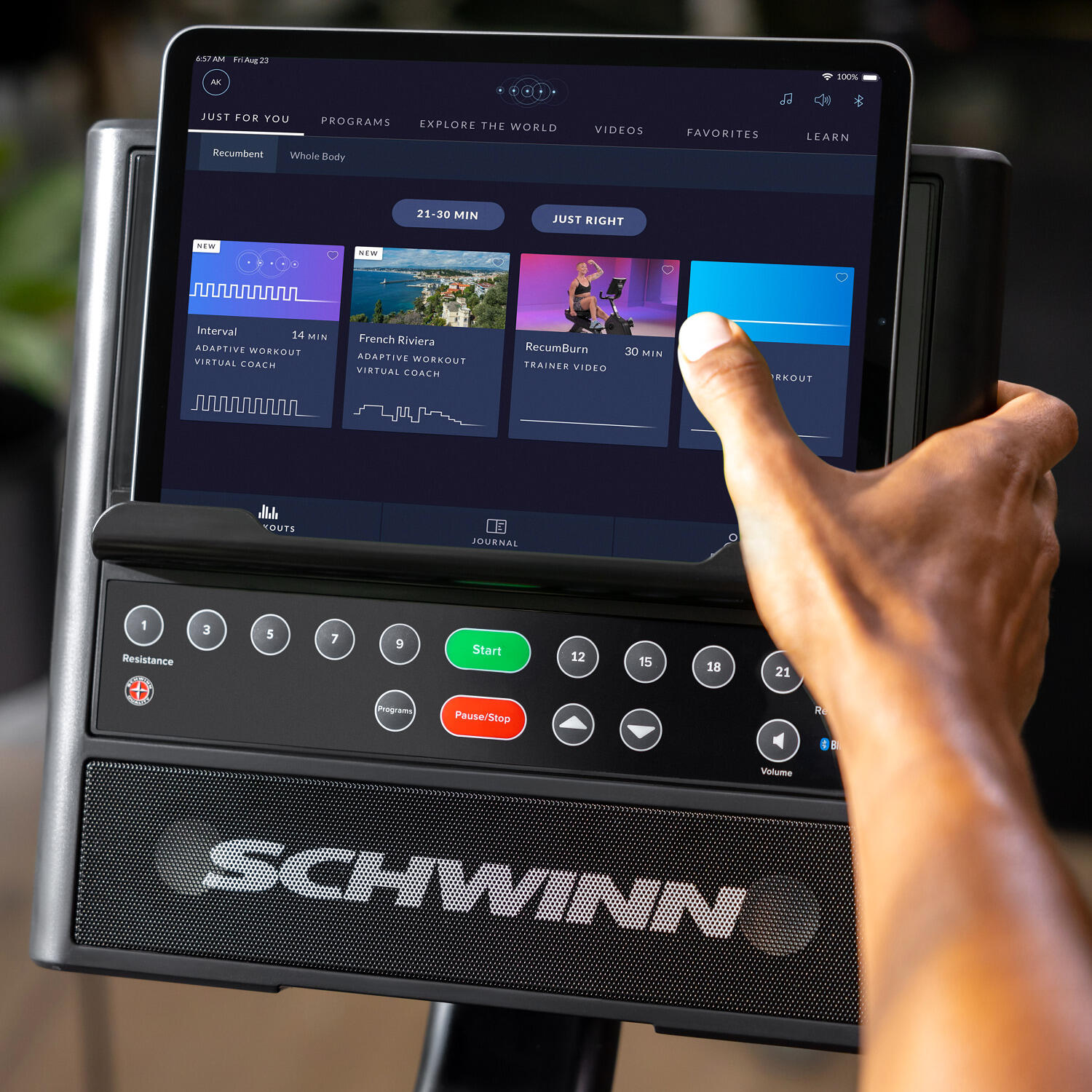 Recumbent Bike Hometrainer 590R - met JRNY en Zwift 2/7