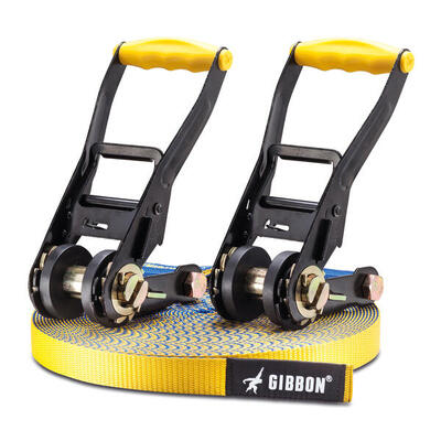 Slackline flowline met boombescherming - slacklining - rood