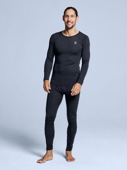 Leggings thermiques - Homme - Laine mérinos - Noir