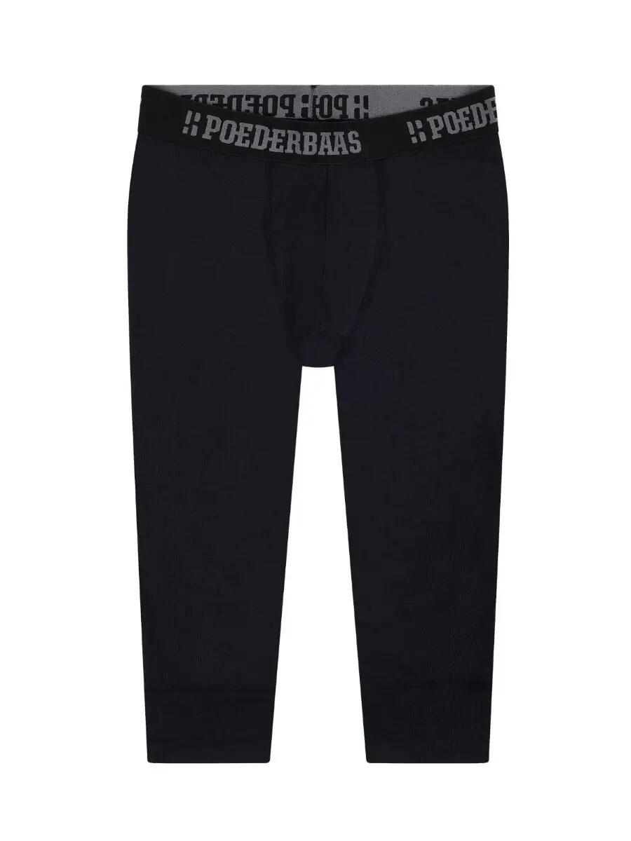 Legginsy termiczne 3/4 - Męskie - Wełna merynosowa - Czarne 6/6