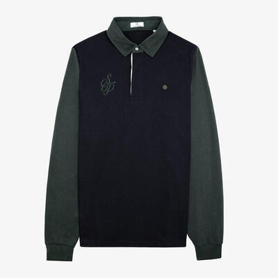 Zwart en groen rugby shirt section paloise