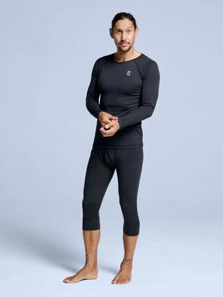 Legging thermique 3/4 - Homme - Laine mérinos - Noir