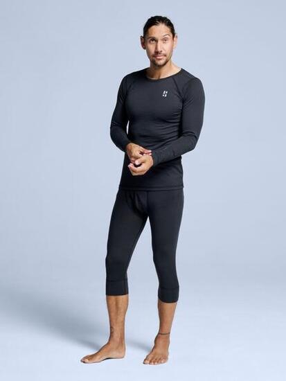 Legging thermique 3/4 - Homme - Laine mérinos - Noir