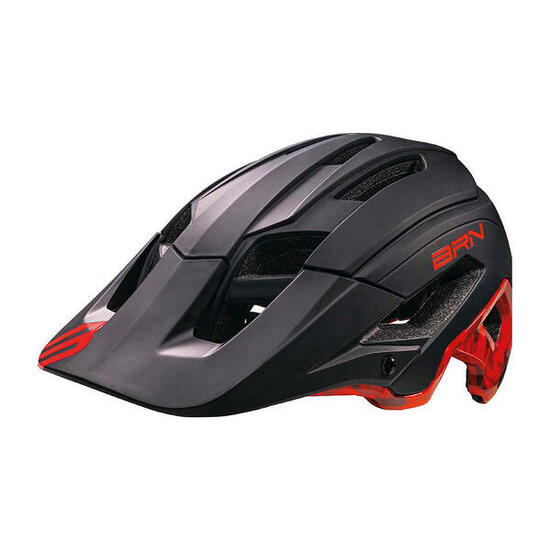 MTB- Fahrradhelm SKEGGIA, schwarz-rot