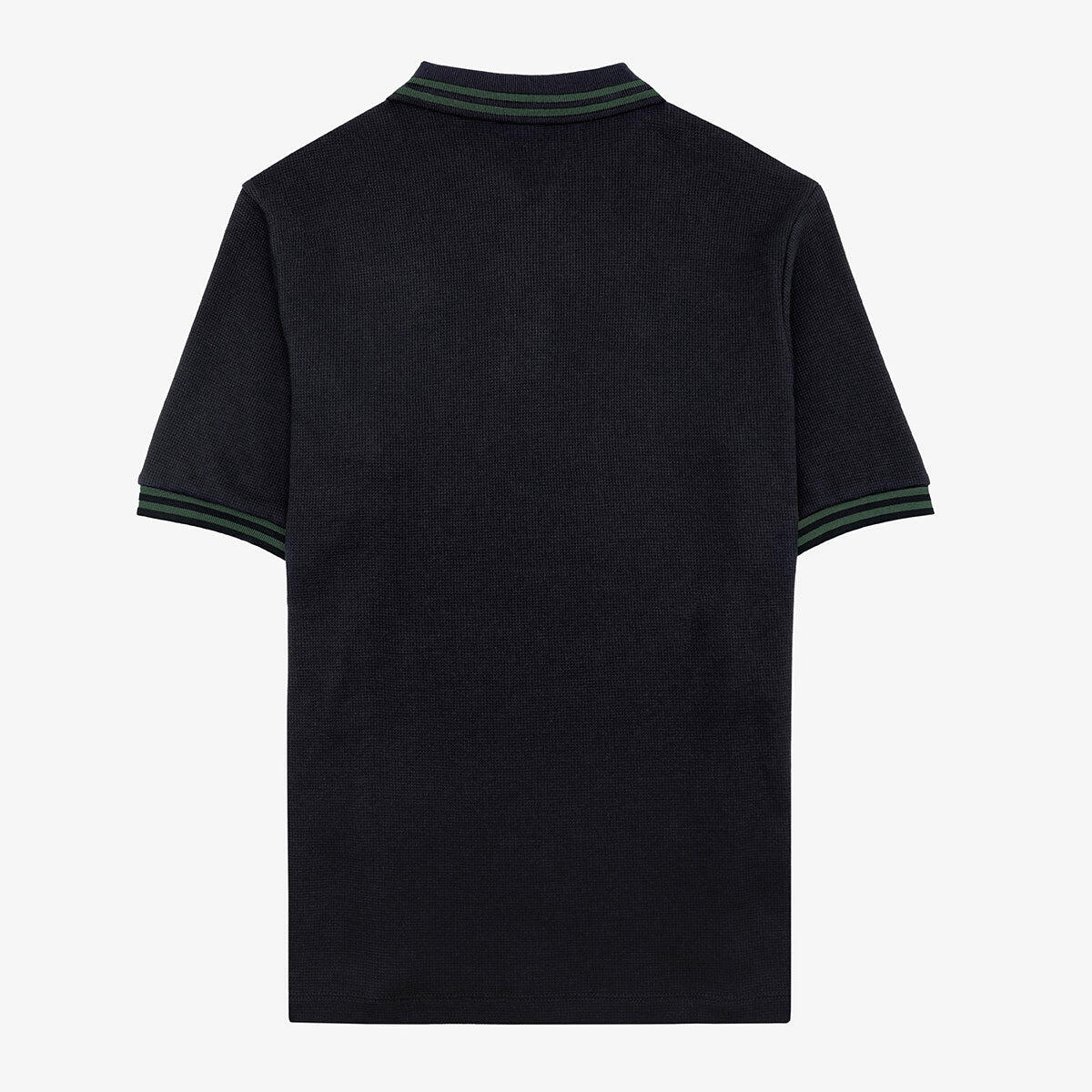 Zwart gewafeld polo met korte mouwen Section Paloise 2/3