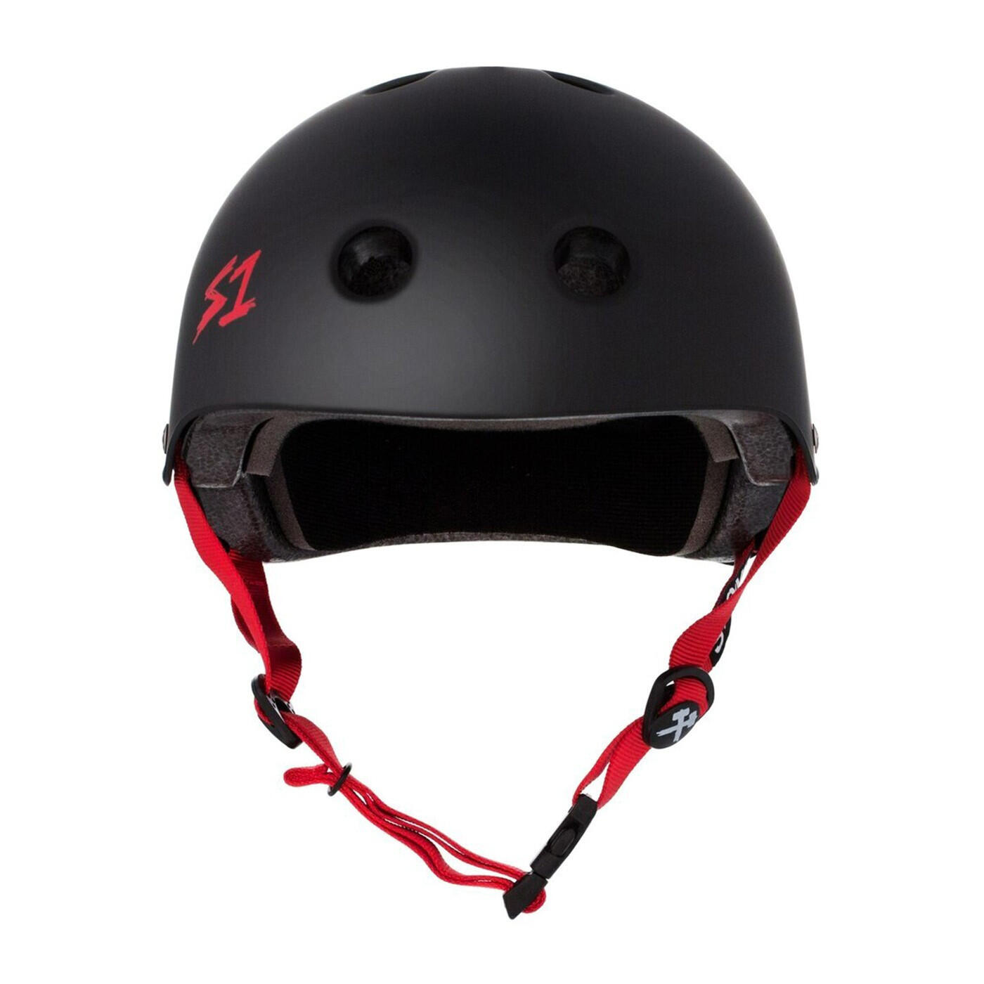 S-ONE Casque LIFER Noir Mat Strap Rouge- Taille L 2/4