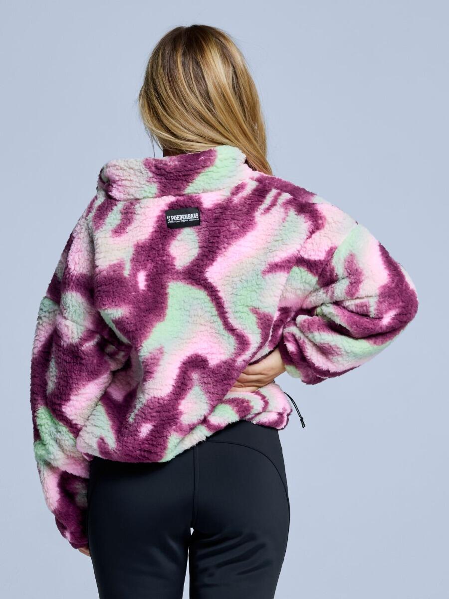 Veste duveteuse - Femme - Quatre saisons - Teddy - Tie Dye Rose Multi 3/7