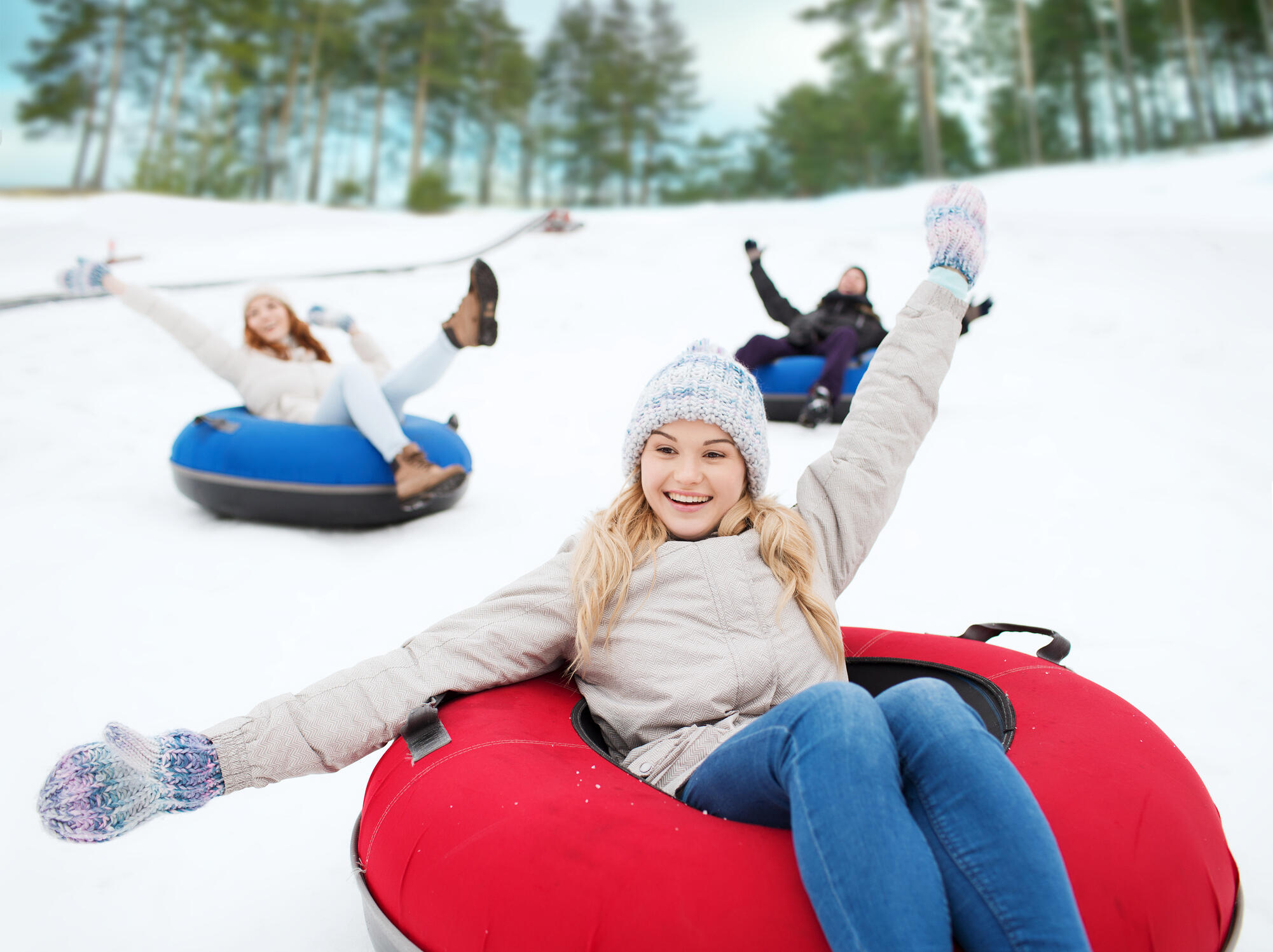 Snowtube Pro Ø70 cm – Slittino gonfiabile ciambella neve scivolo 4/7