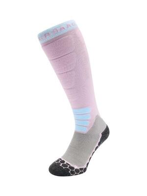 Skisokken - dames - merinowol - pro - powder rose
