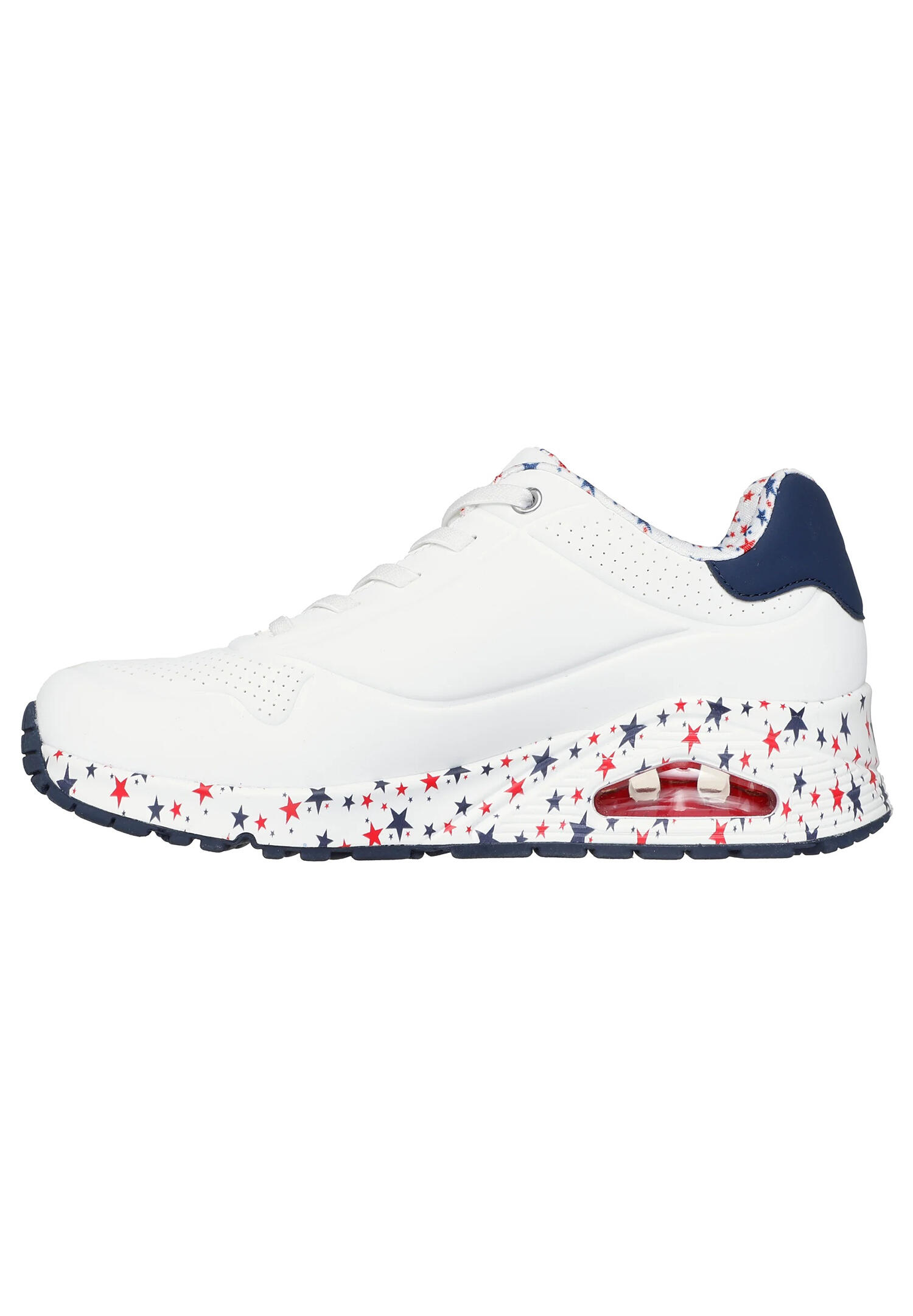 Skechers Damen UNO Free Stryde Sneaker 177008 WRDB Rot 2/7