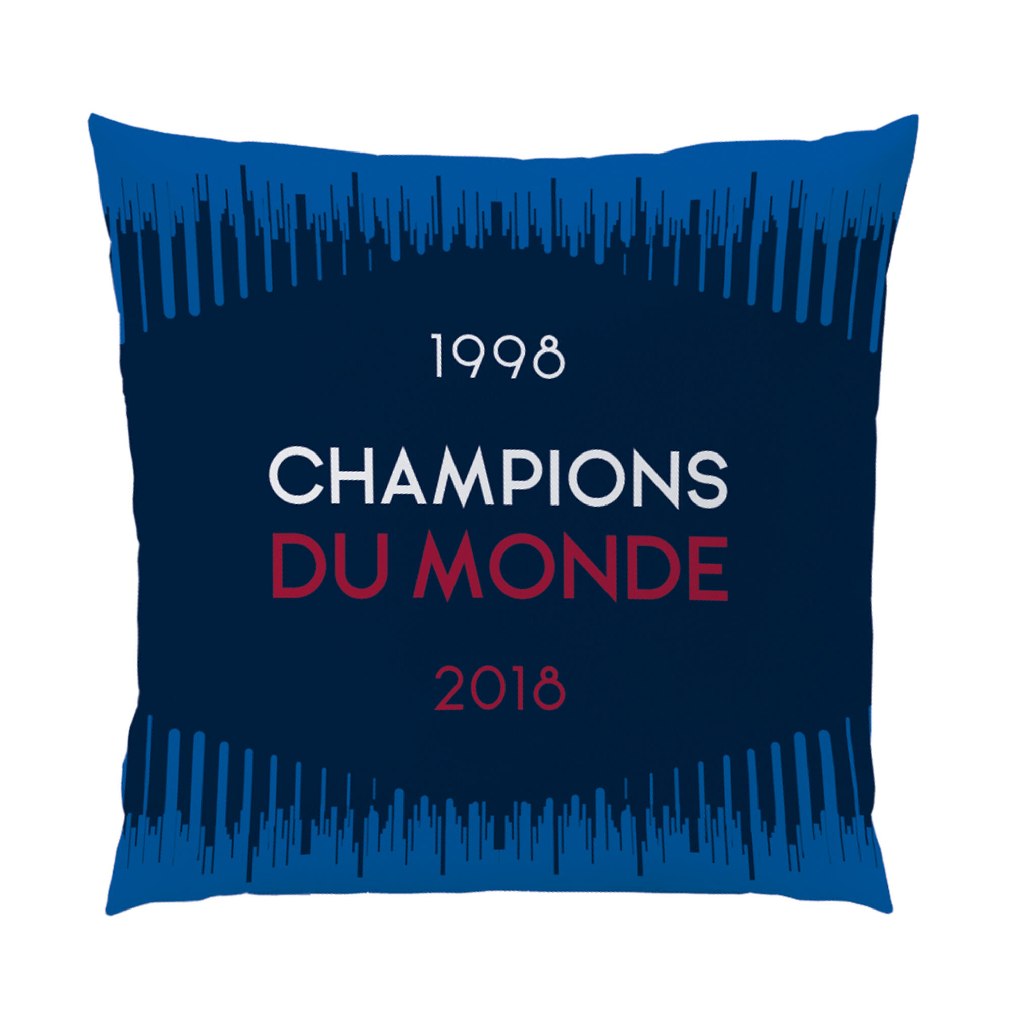 Plaid + coussin 100% polyester Equipe de France - FFF Haxagone 6/6