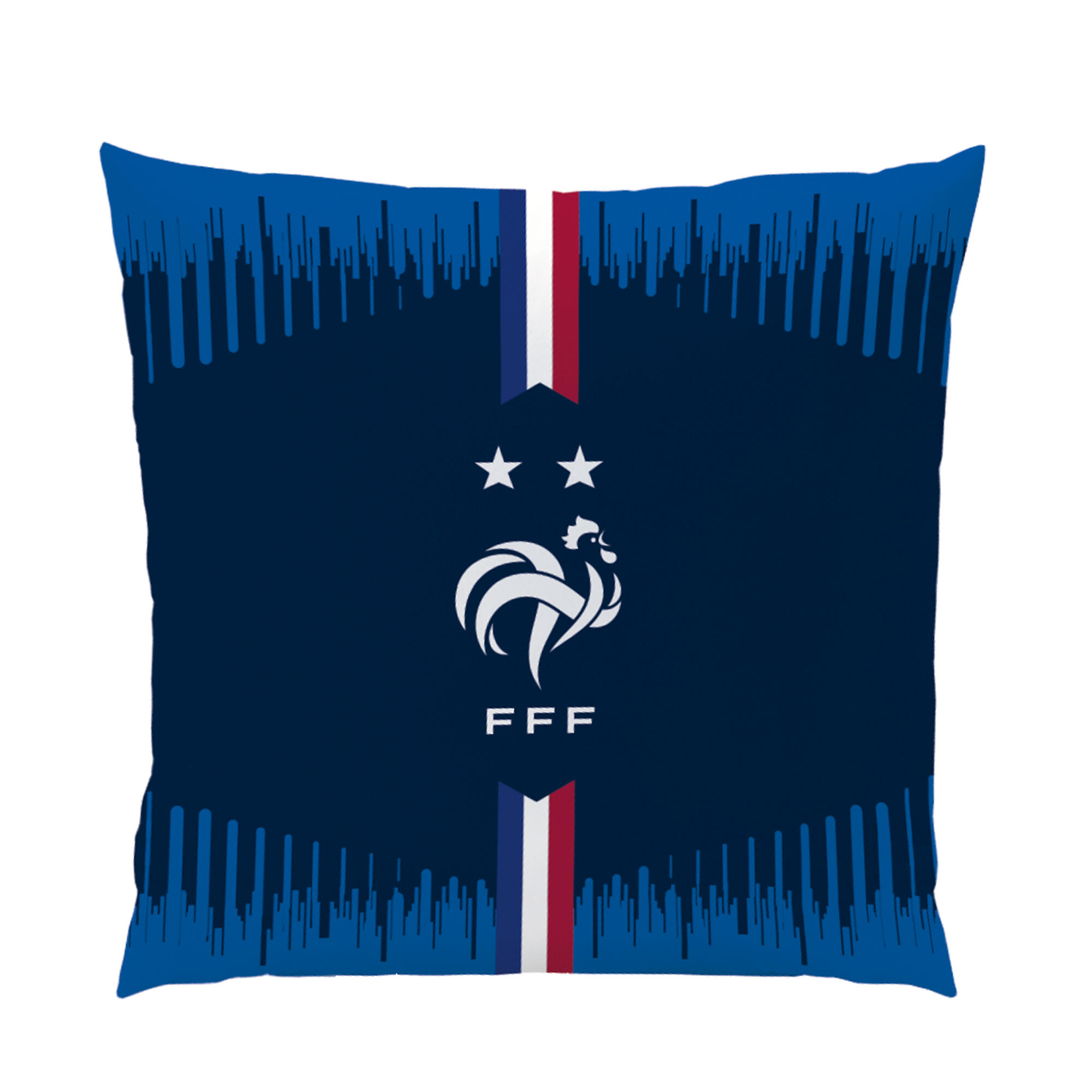 Plaid + coussin 100% polyester Equipe de France - FFF Haxagone 5/6
