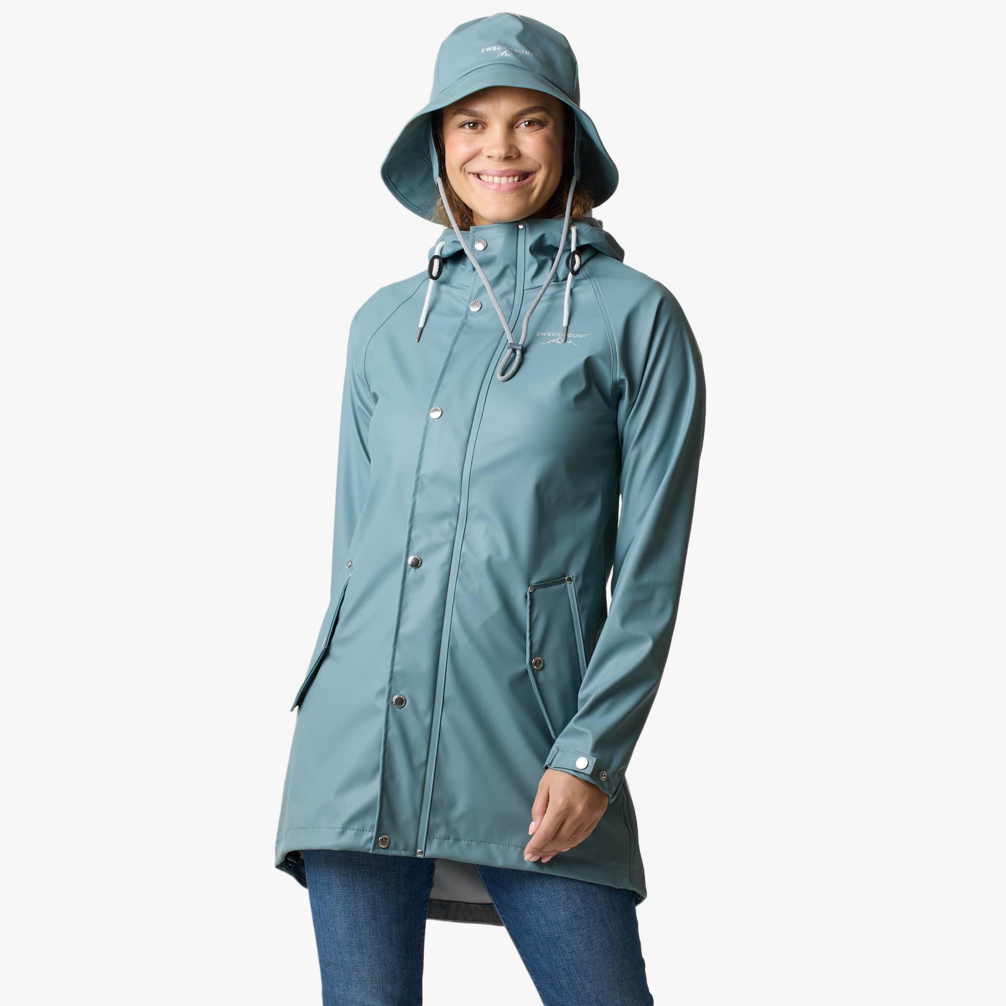 Swedemount - Veste De Randonnée Femme Imperméable Coupe-vent Väderöarna Coat - Coupe-pluie - Bleu - Decathlon
