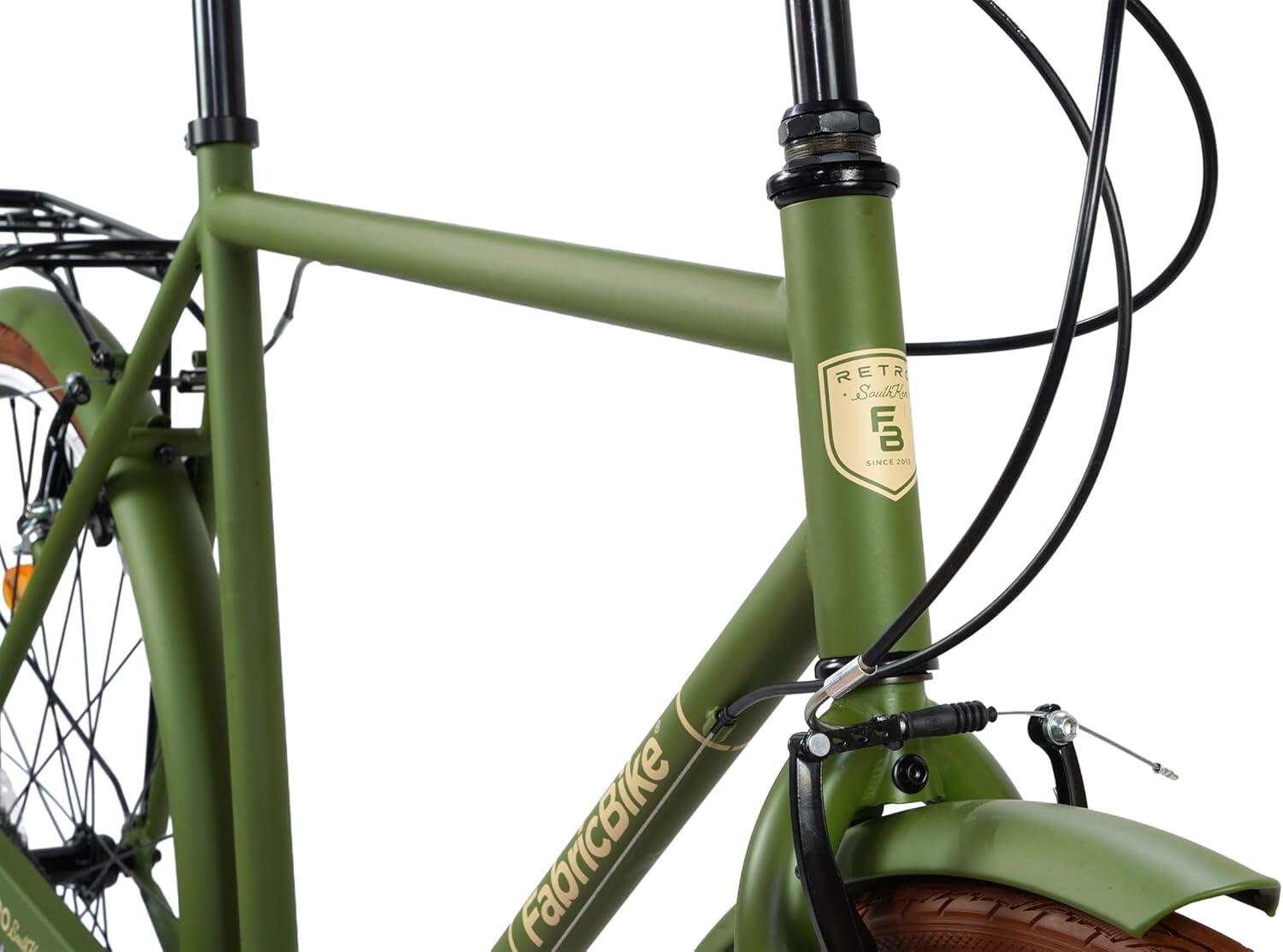 Southken 28” classica, 7V, cestino e sella comoda - Olive Deluxe 3/7